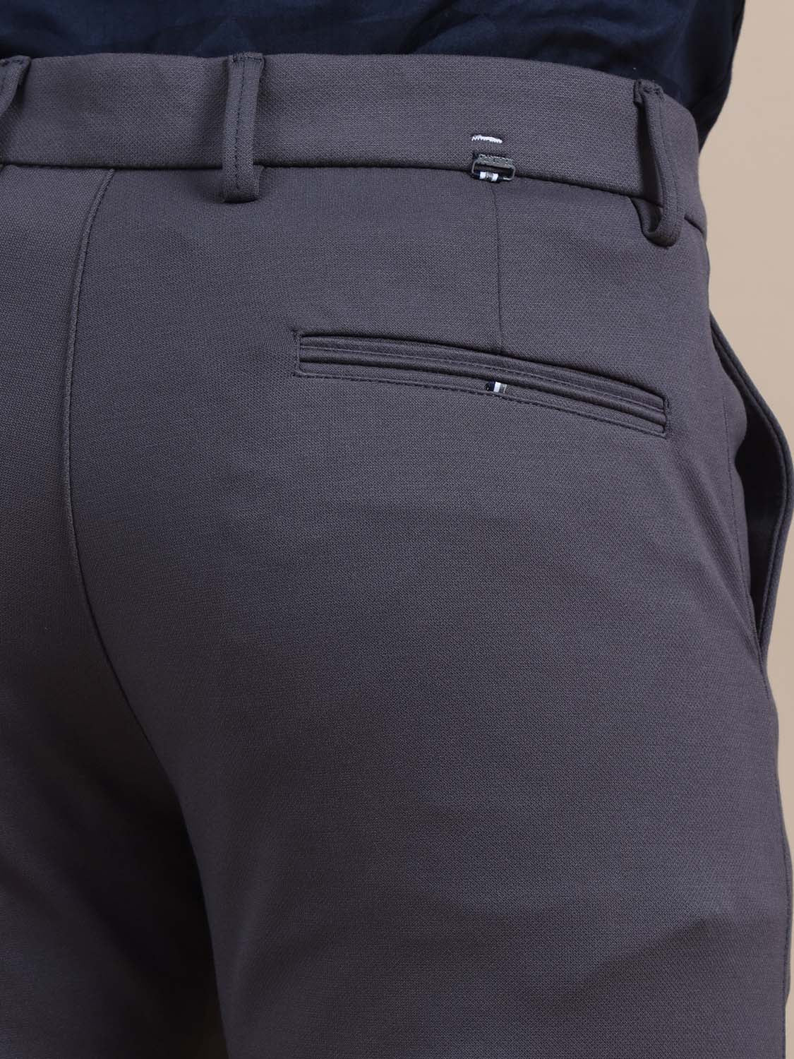 Flexi Fusion Dark Grey Chinos For Men
