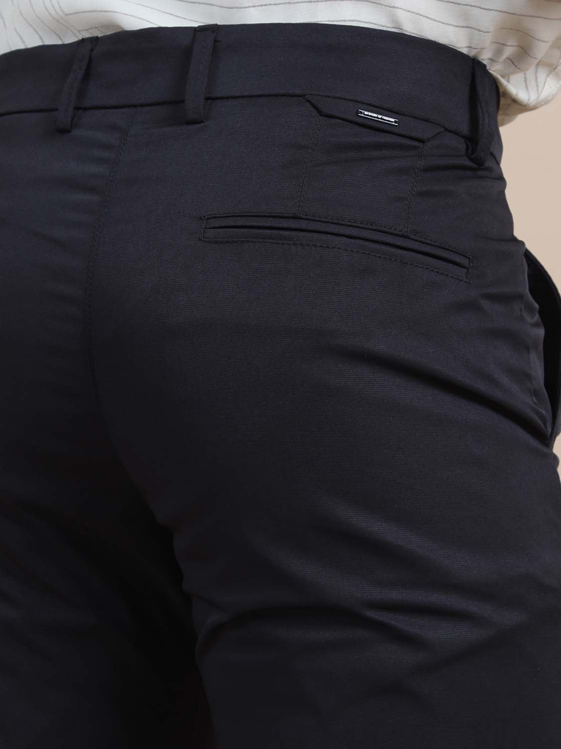 Tuck Fit Black Trouser