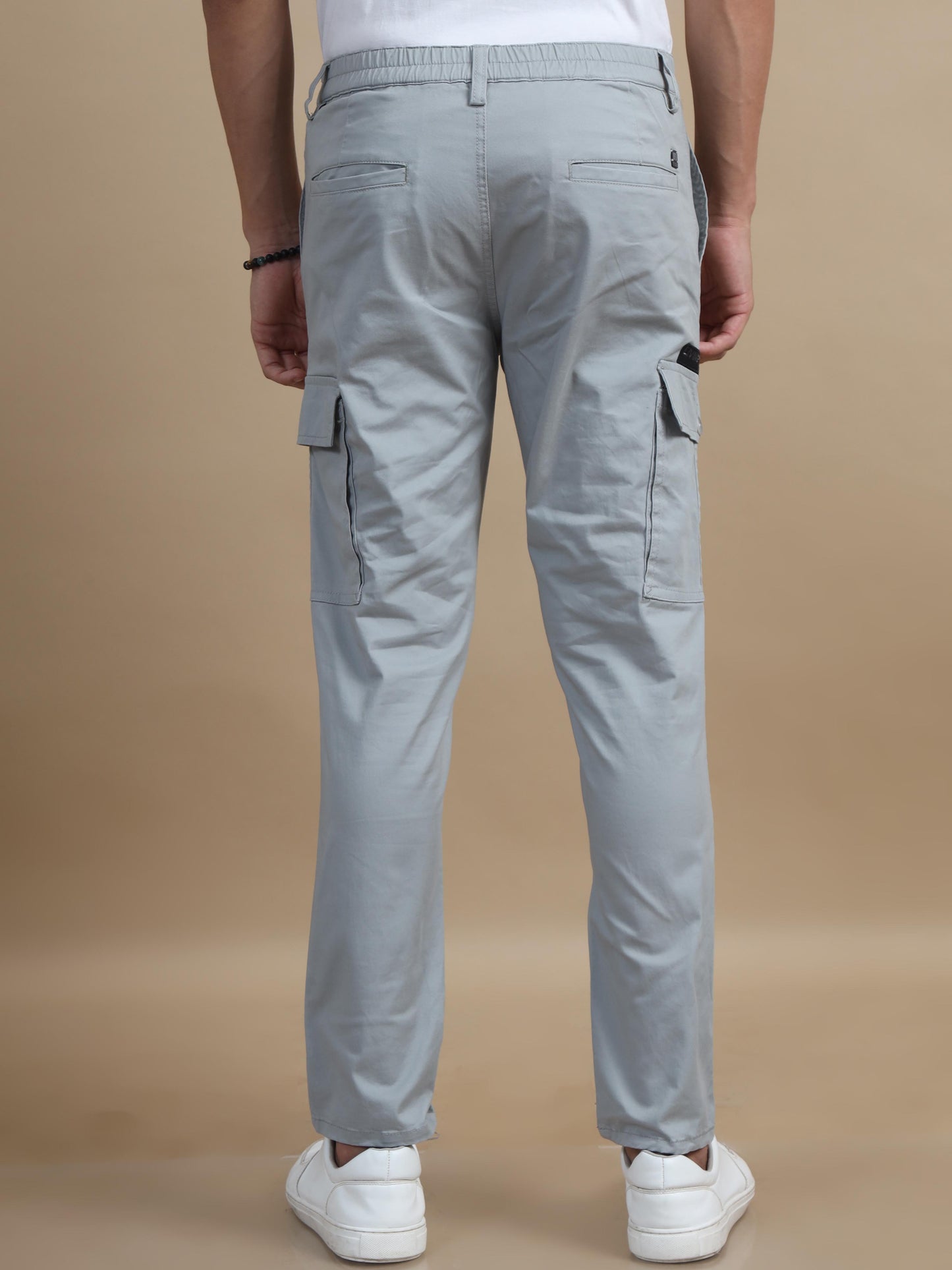 Wayfarer Light Grey Cargo Pants For Men