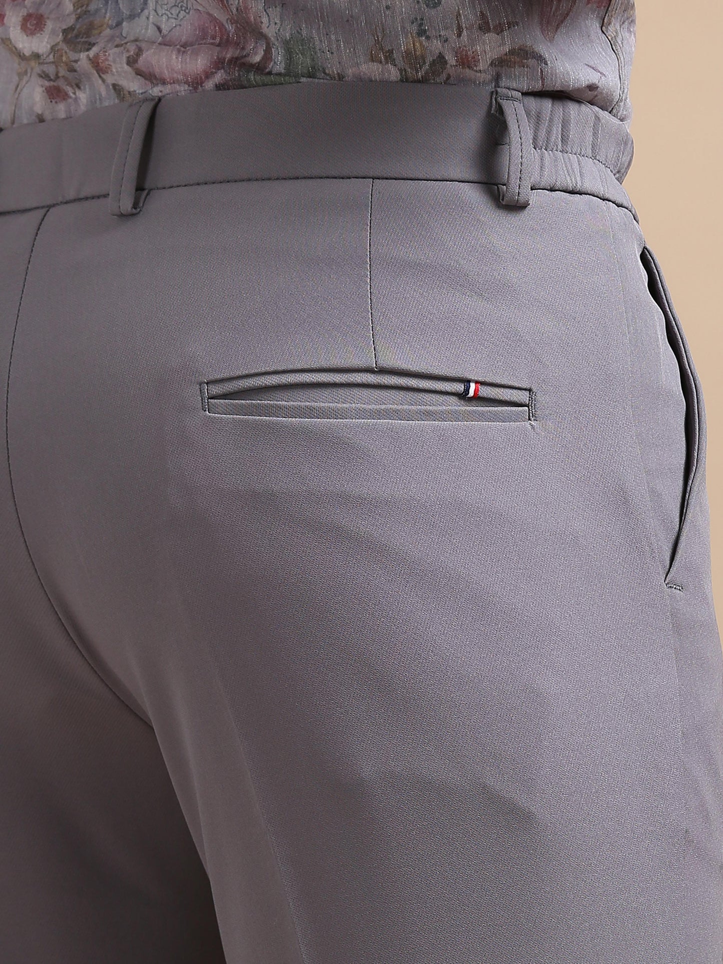 Featufle 4 Way Dark Grey Chinos For Men