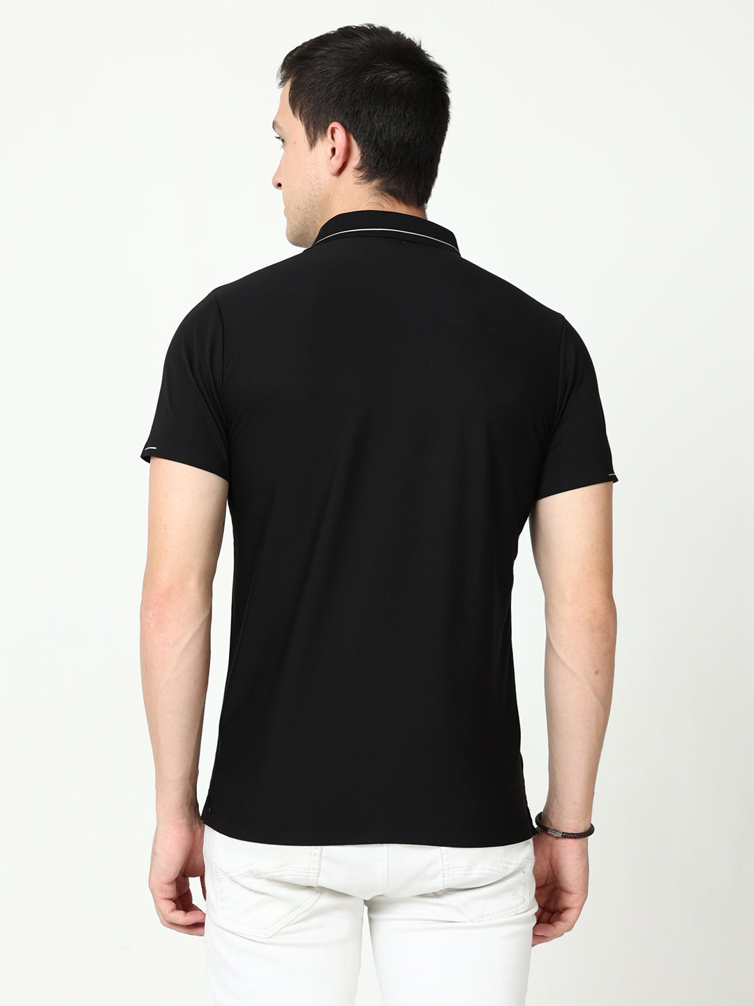 Seamless rangoon Black Polo Tshirt for men