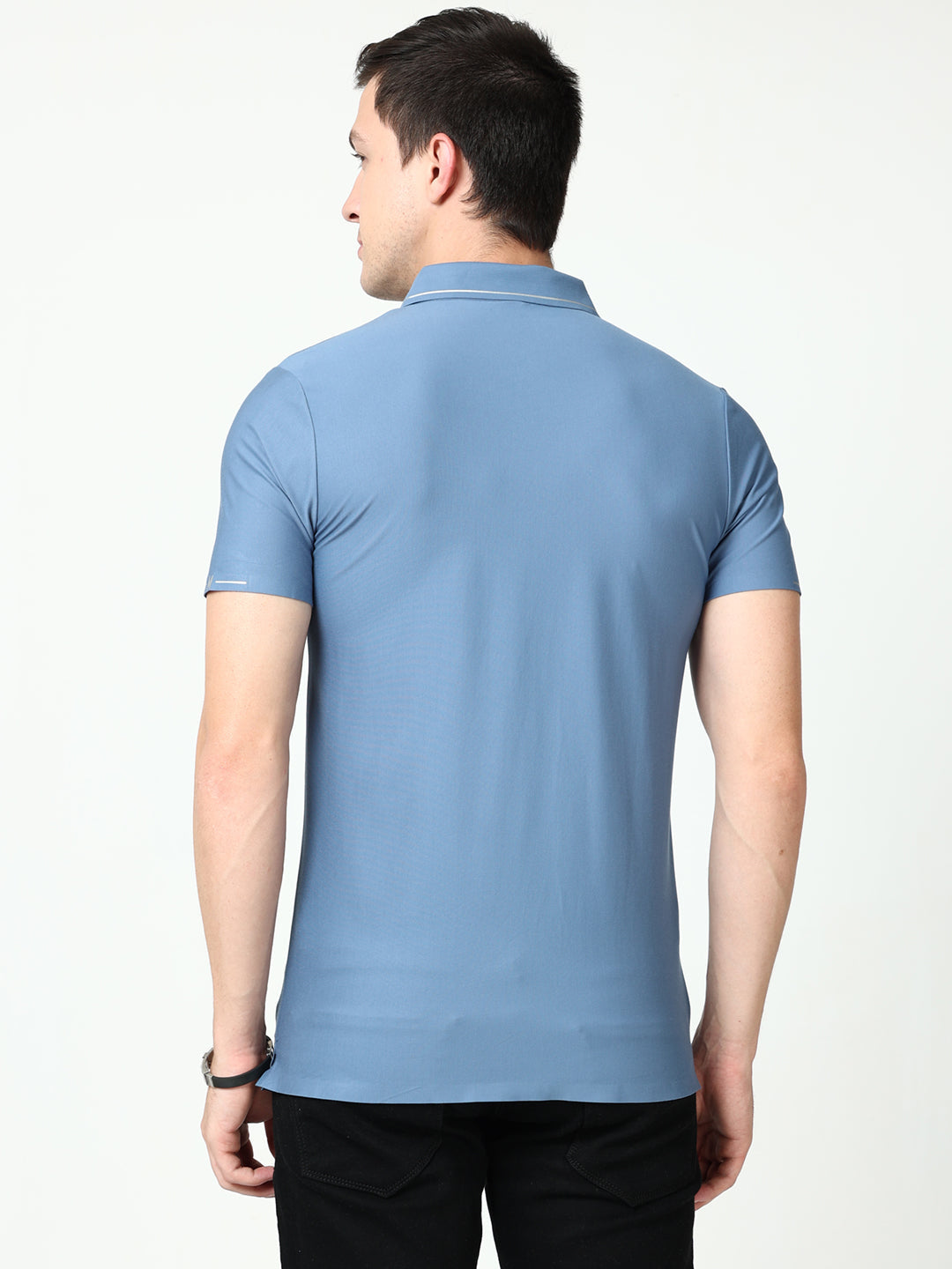 Trendy Seamless Koi Blue Polo Tshirt for men