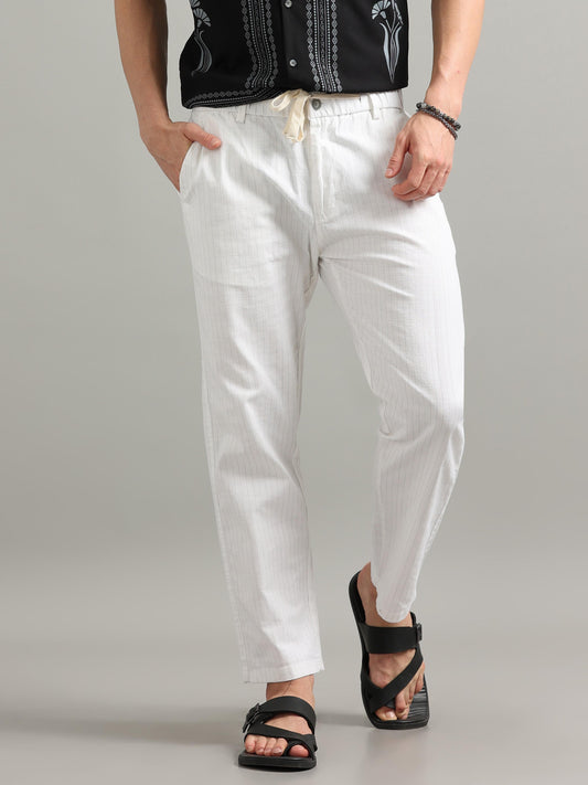  Regular Fit White Trousers For Men 