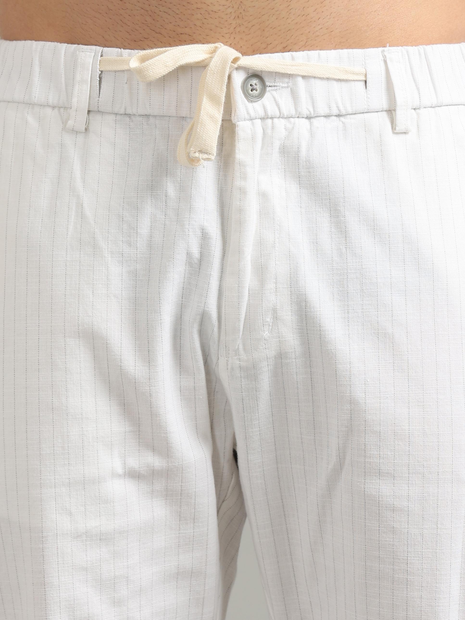  Regular Fit White Trousers For Men 