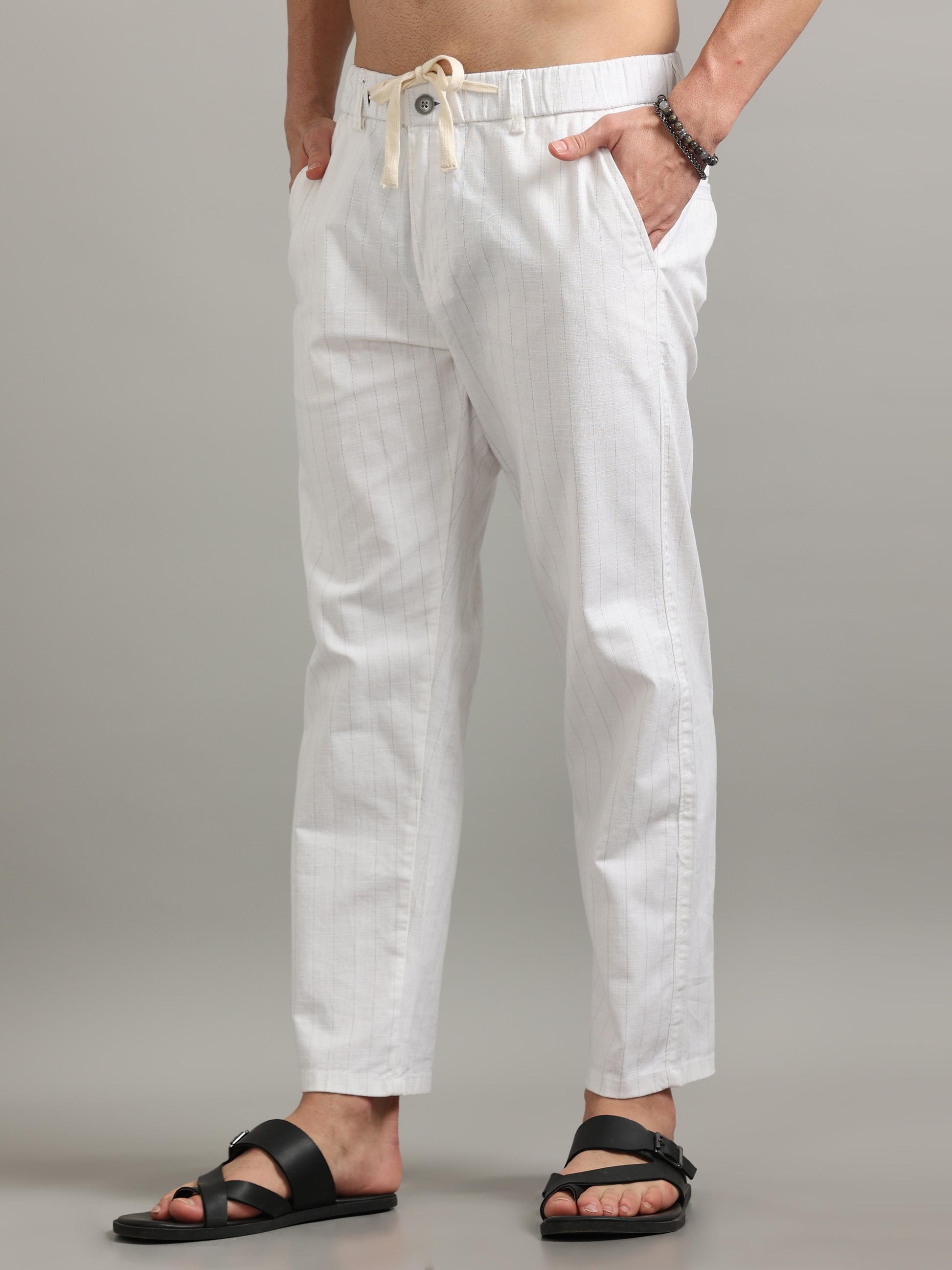 Trendy White Trousers Men 