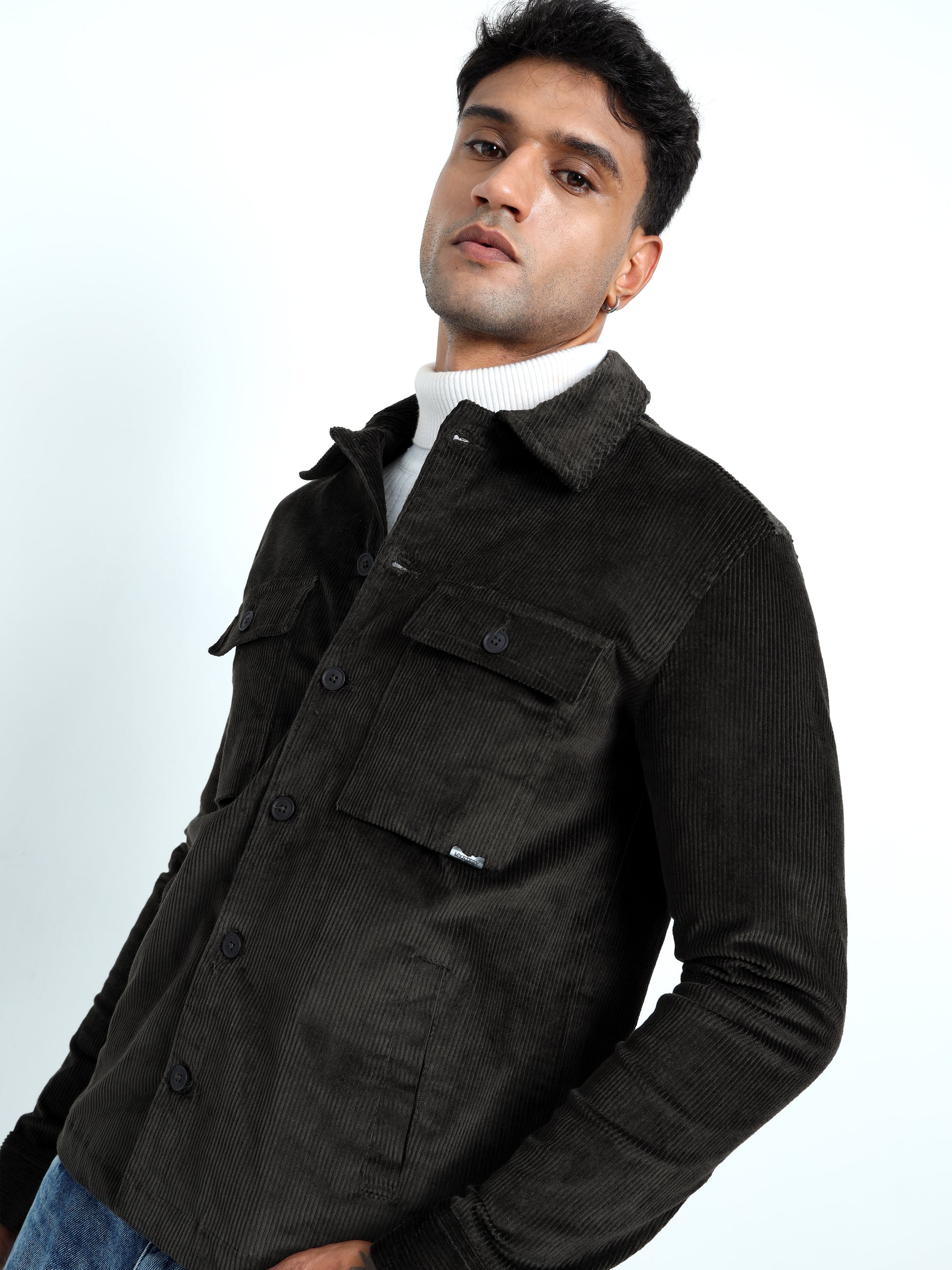  Tailored Fit  Men's Olive Corduroy Jacket 