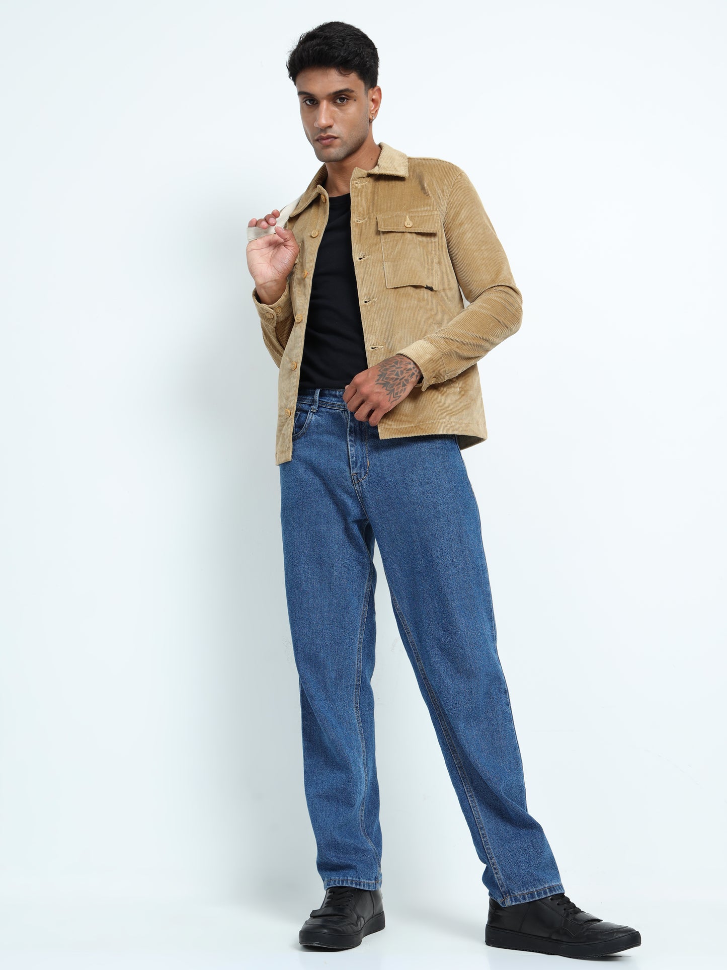  Tailored Fit  Khaki Corduroy Jacket for Men