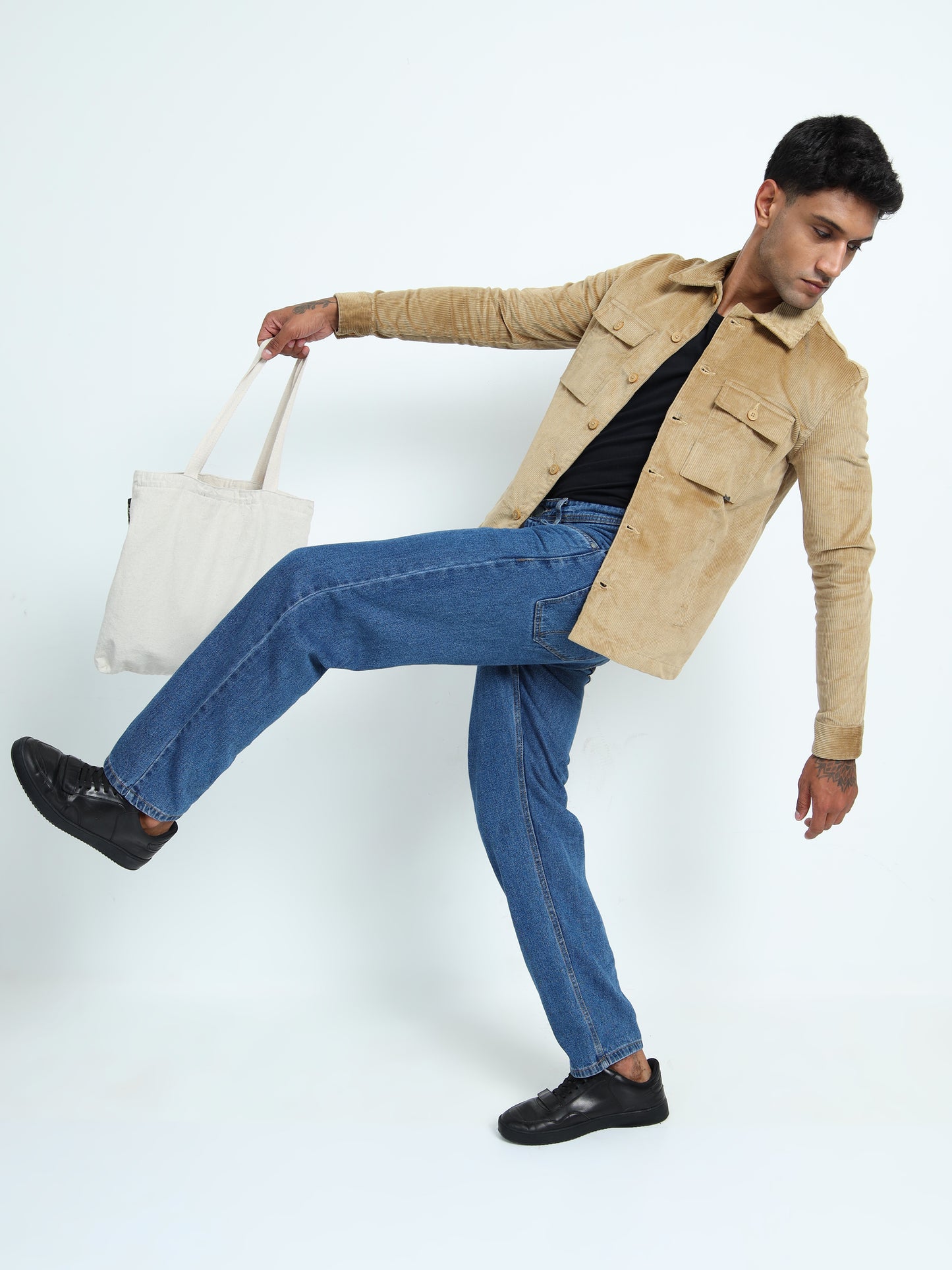  Tailored Fit  Khaki Corduroy Jacket for Men