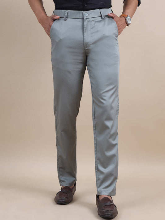 Lustre Medium Grey Stretchable Trouser