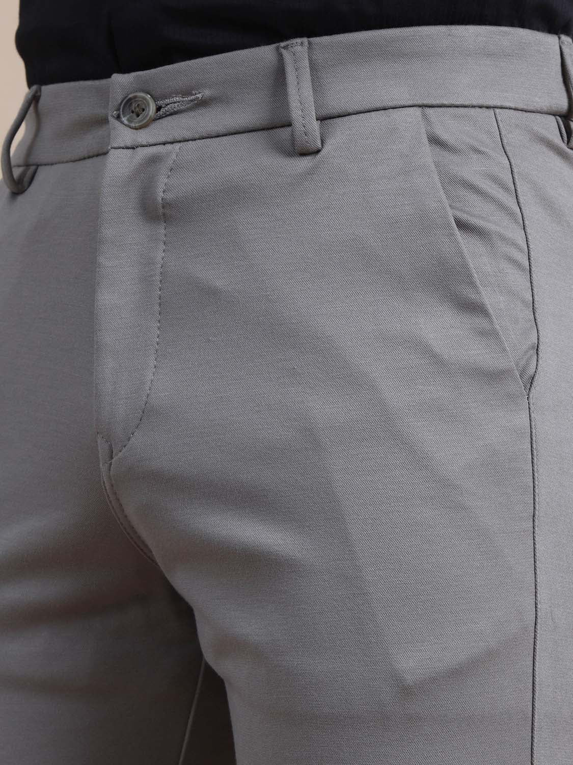 Flexi Fusion 4 Way Grey Chinos for men 