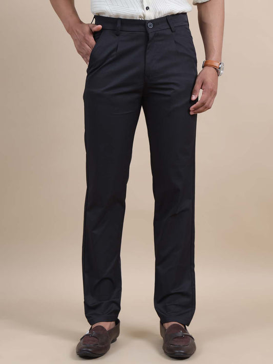 Tuck Fit Black Trouser