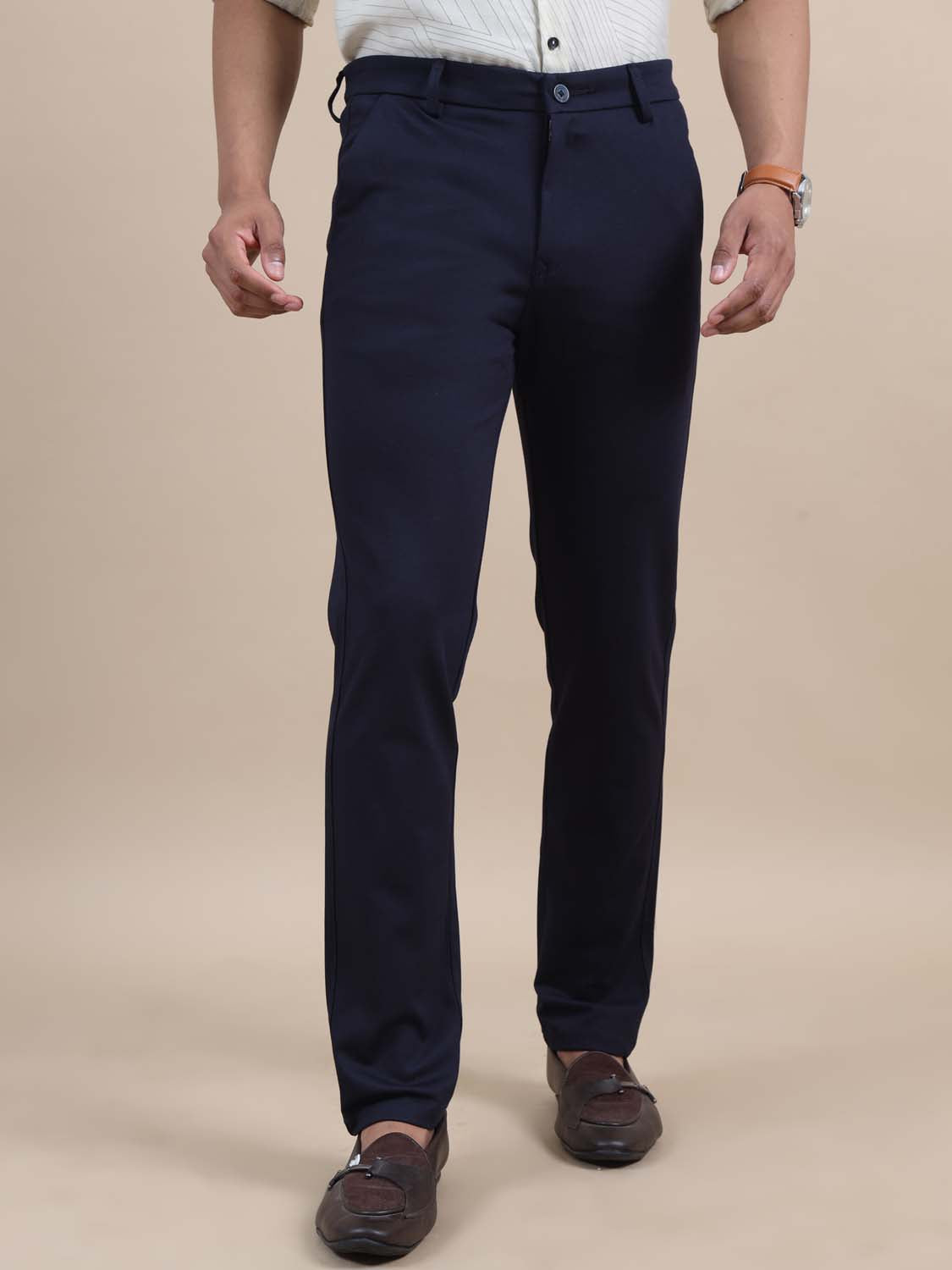 Flexi fusion 4 Way Navy Blue Chino Pants 