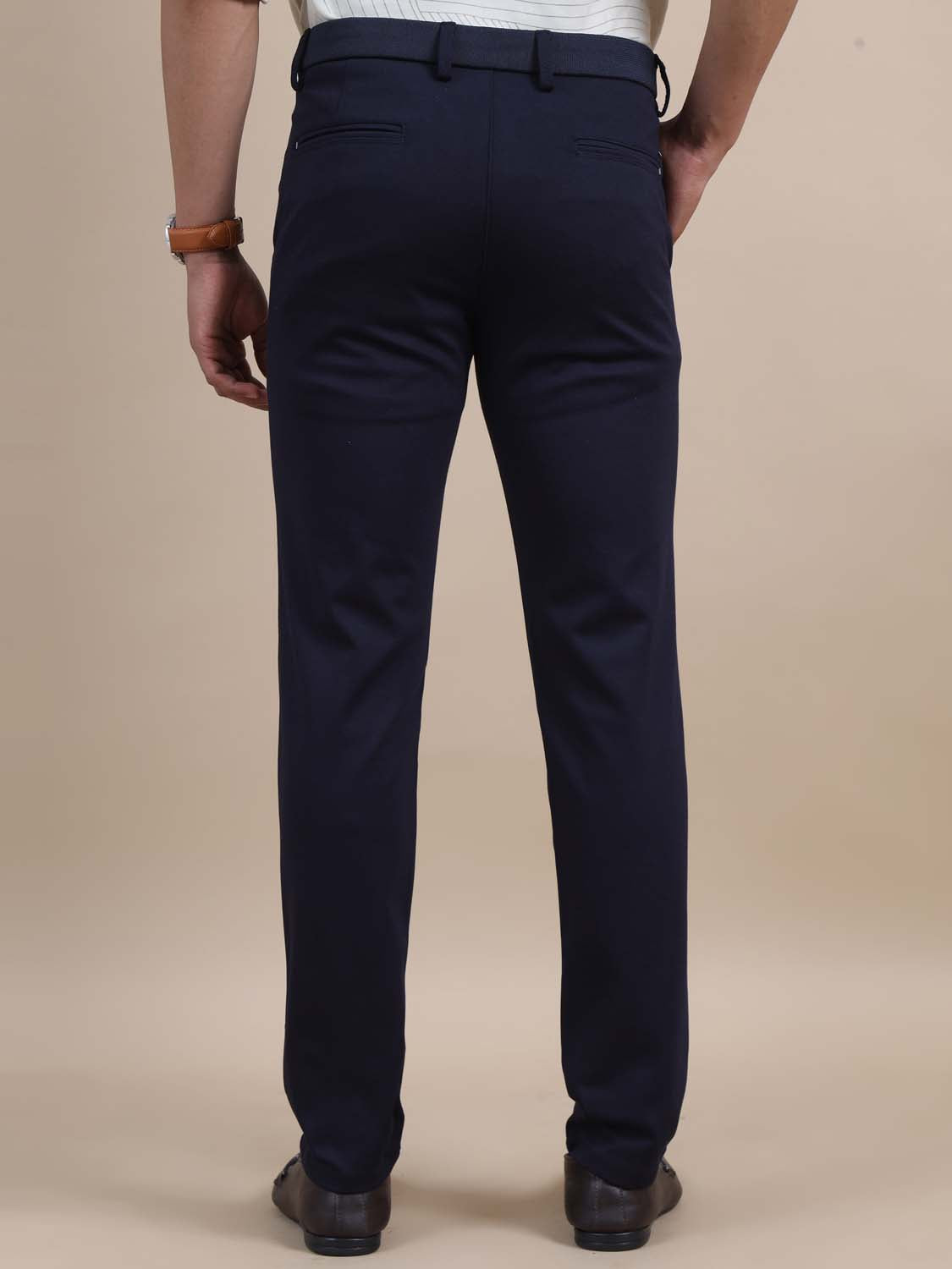 Flexi fusion 4 Way Navy Blue Chino Pants 