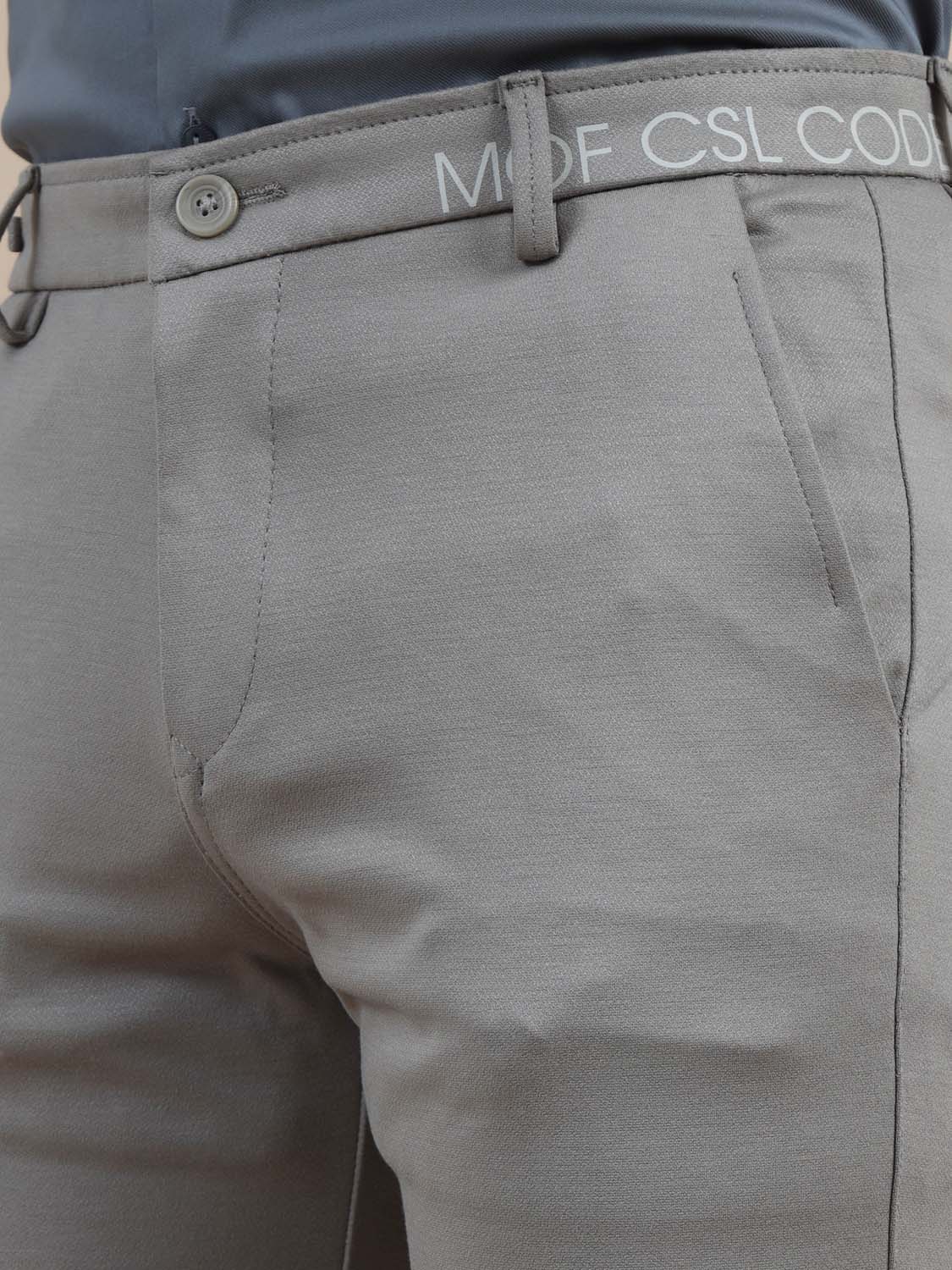 Move flex 4 Way Mens Light Grey Chinos For Men