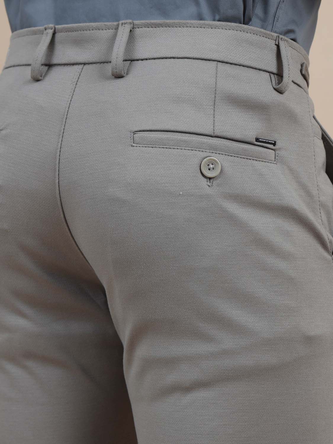 Move flex 4 Way Mens Light Grey Chinos For Men