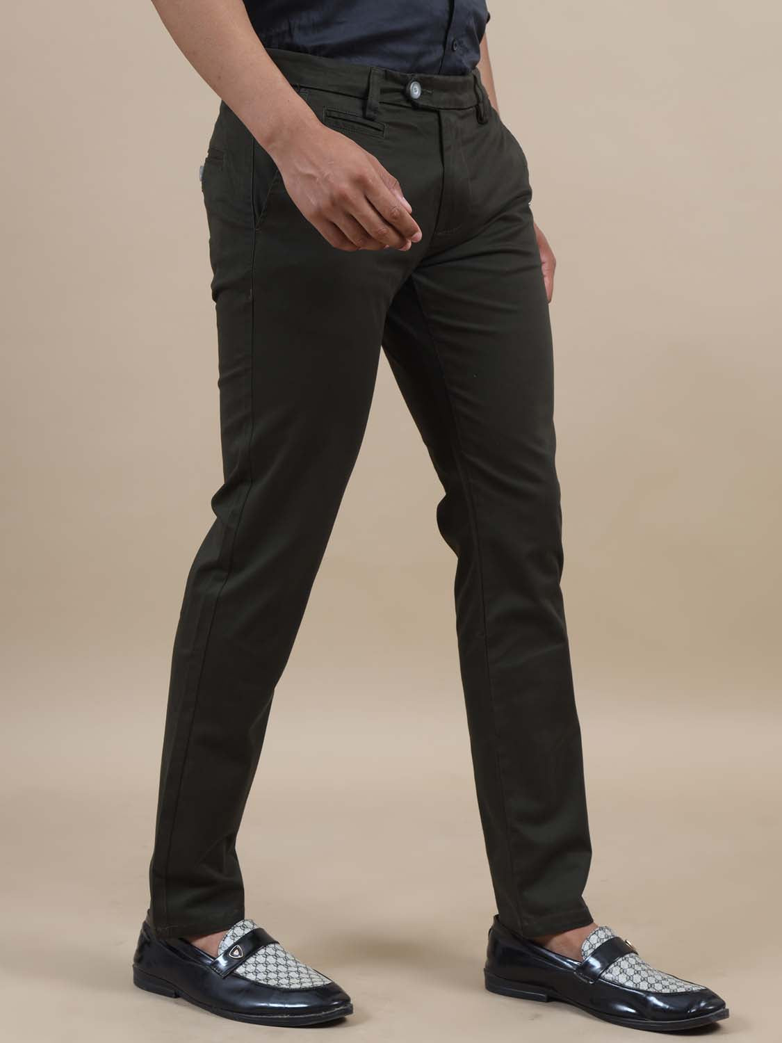 Trouso Comfort Olive Green Trouser