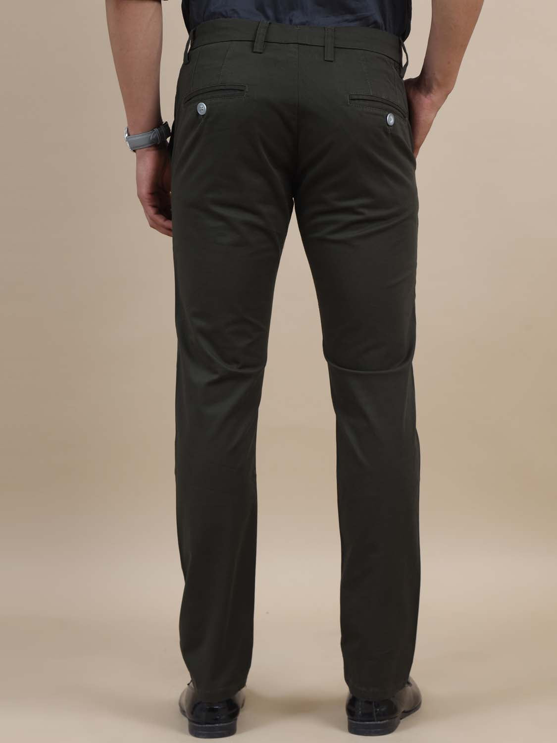 Trouso Comfort Olive Green Trouser