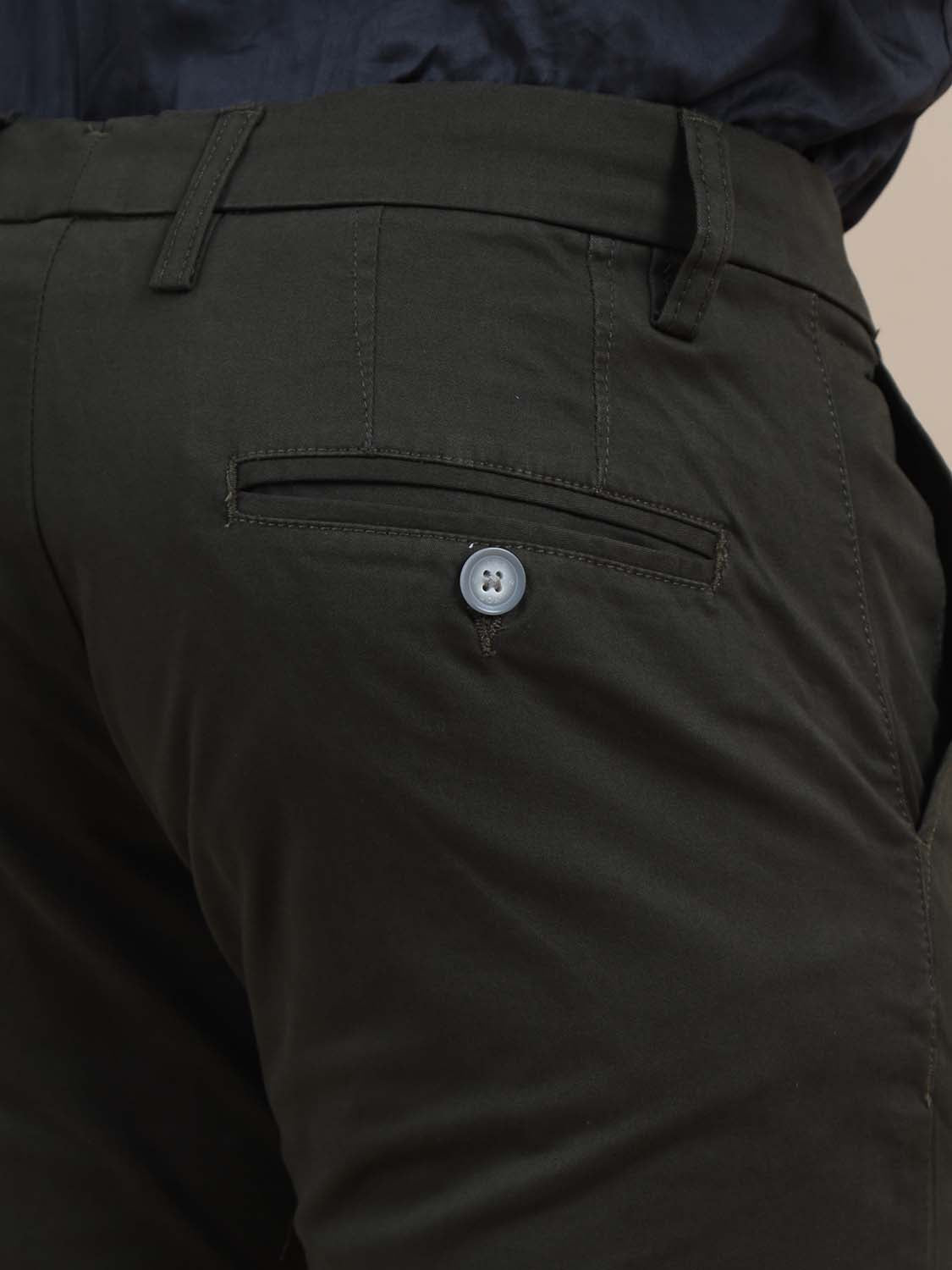 Buy Trouso Comfort Olive Green Trouser For Men Online