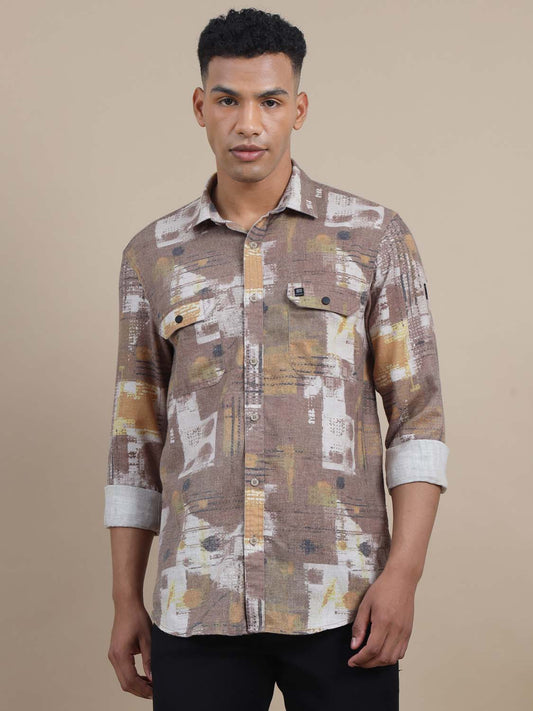 Pocket Breeze Light Brown Shirt