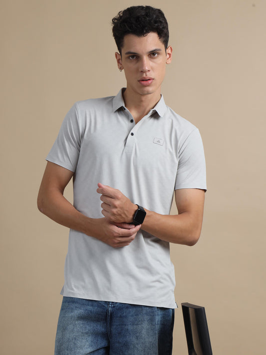 Flexicomfort Light Grey Polo T Shirt Online