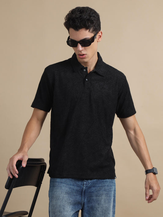  Threadedtouch Arch Black Polo Shirt Mens