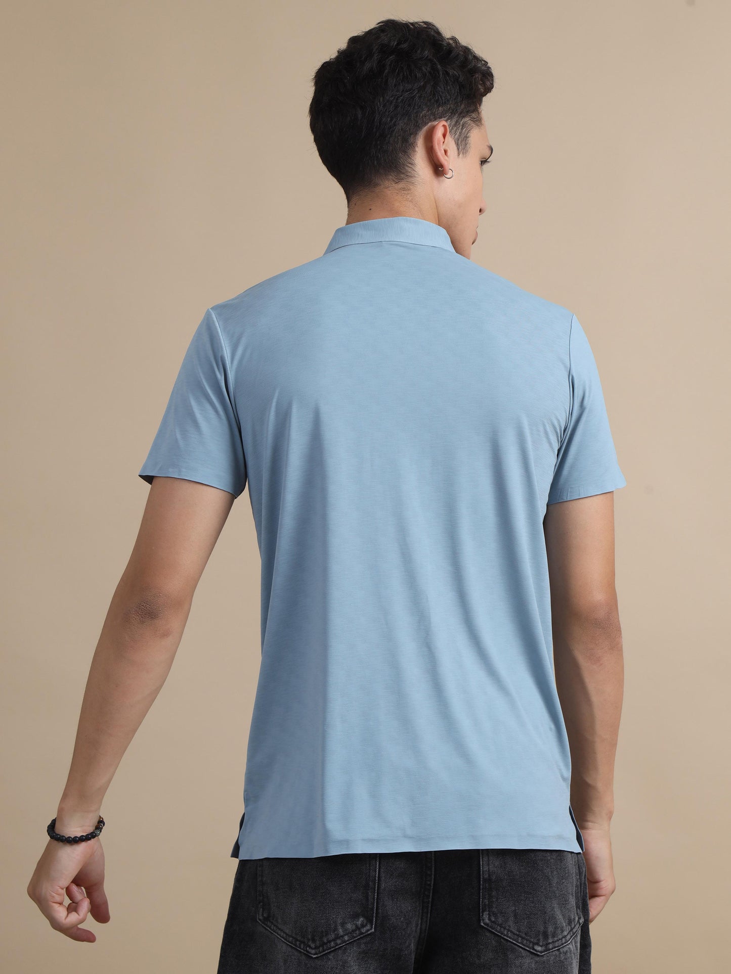 Flex comfort Light Blue Polo Neck T Shirt Men 