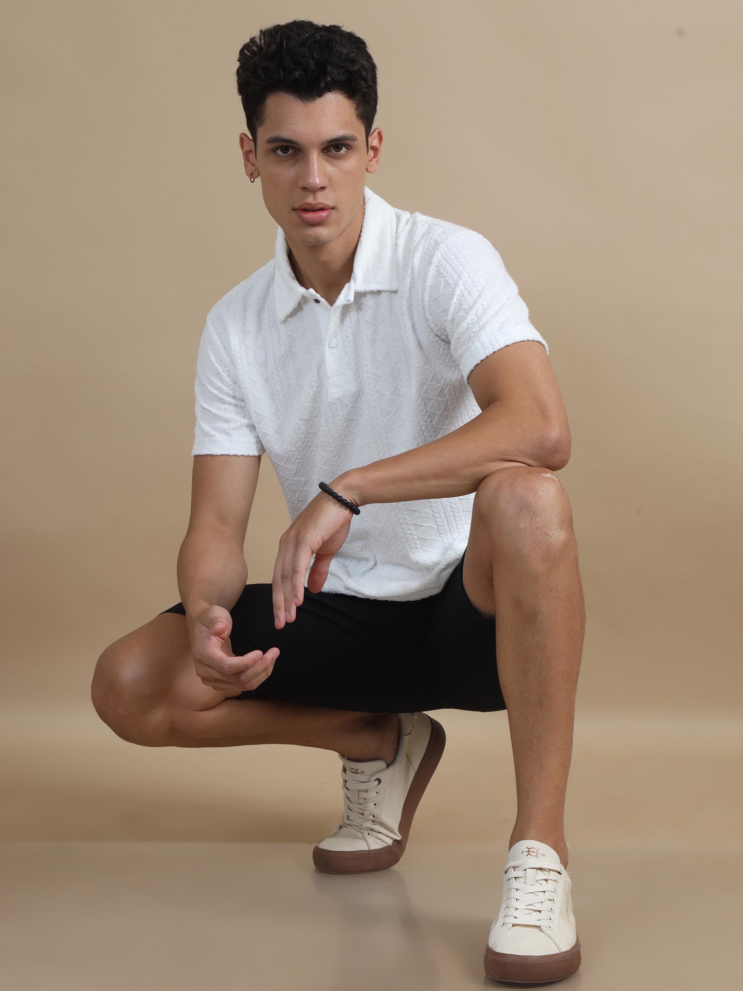 Diamond White Polo T-shirt for Men 