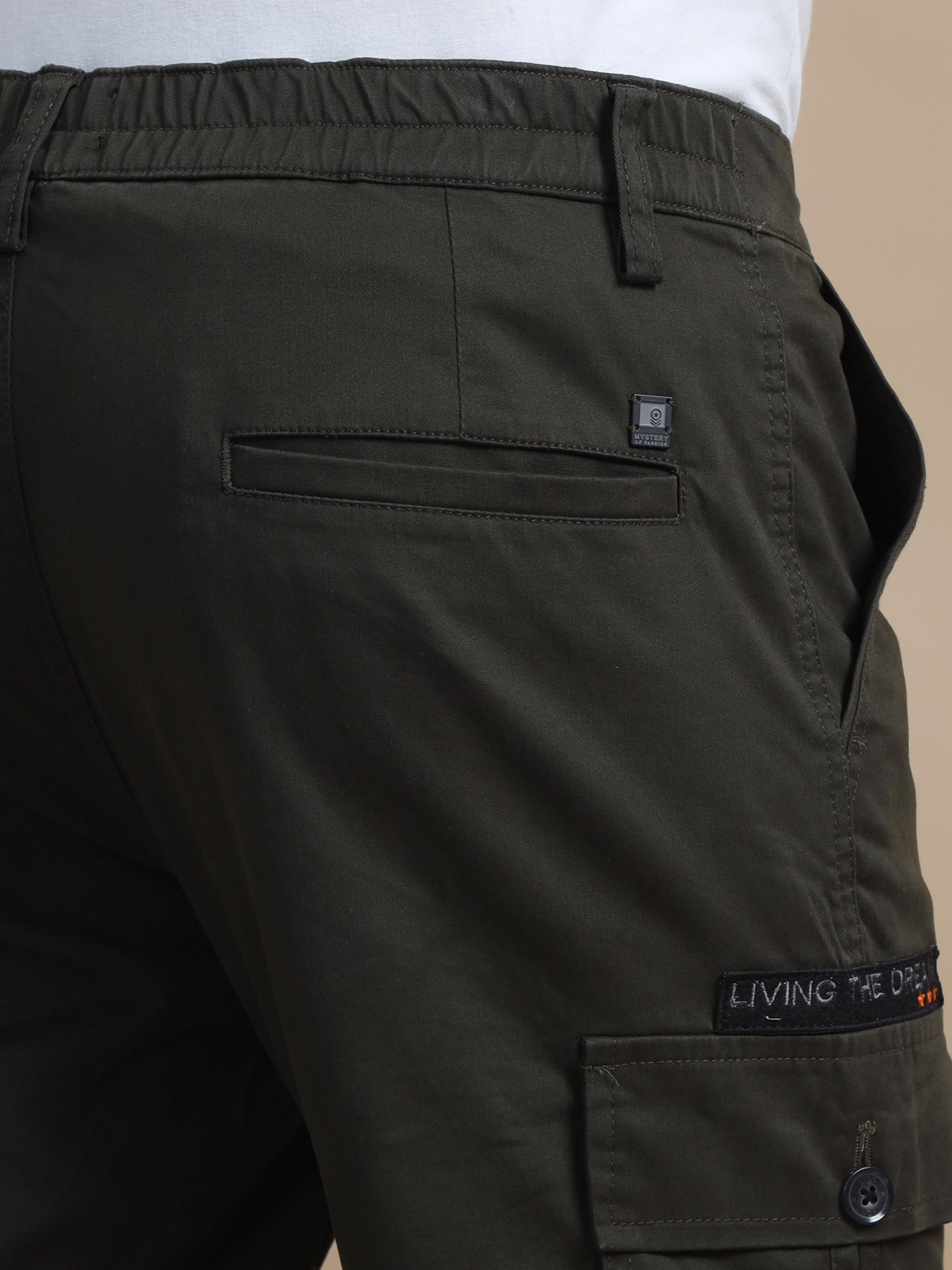 Wayfarer Olive Green Cargo Pants For Men