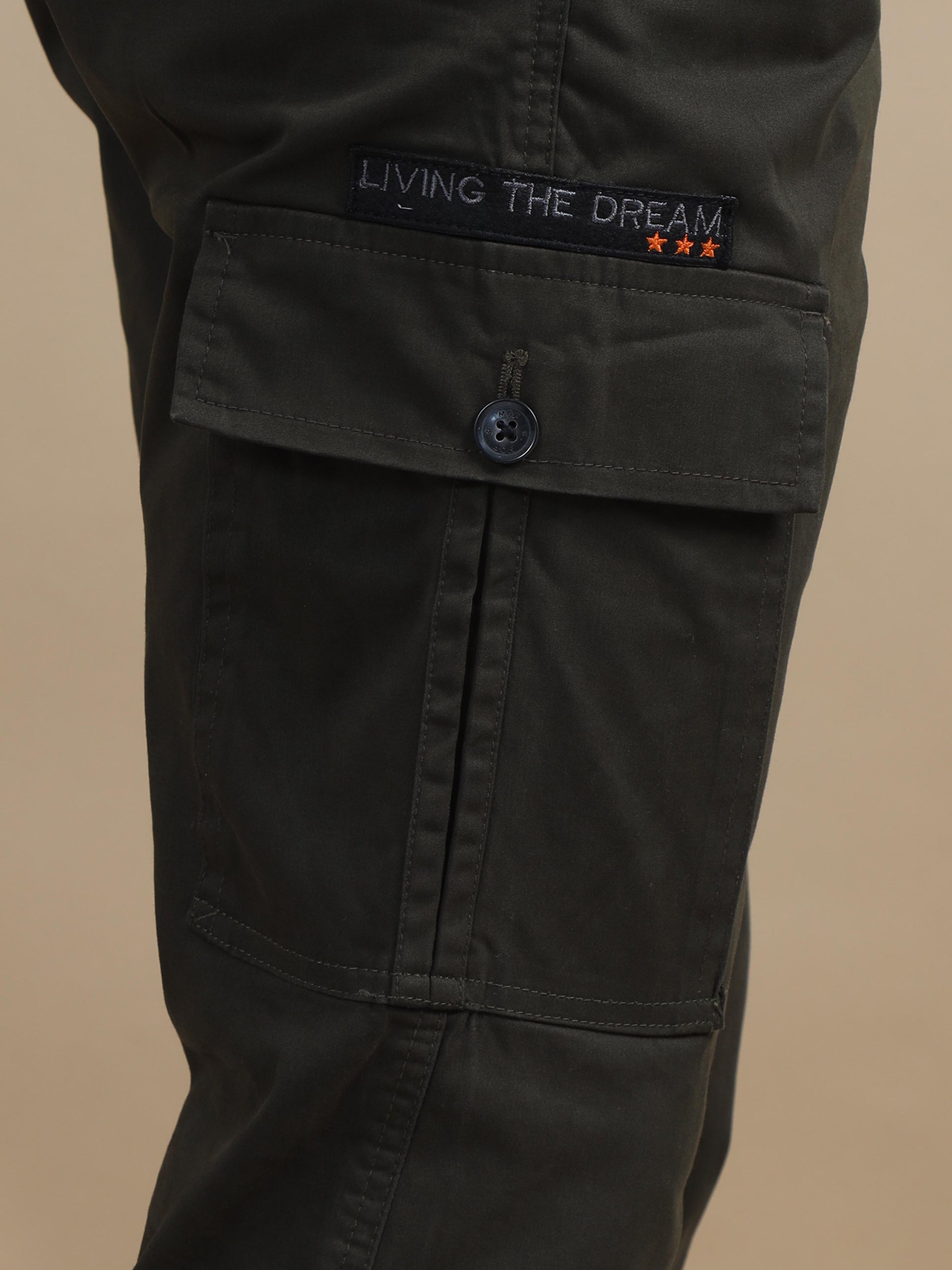 Wayfarer Olive Green Cargo Pants For Men