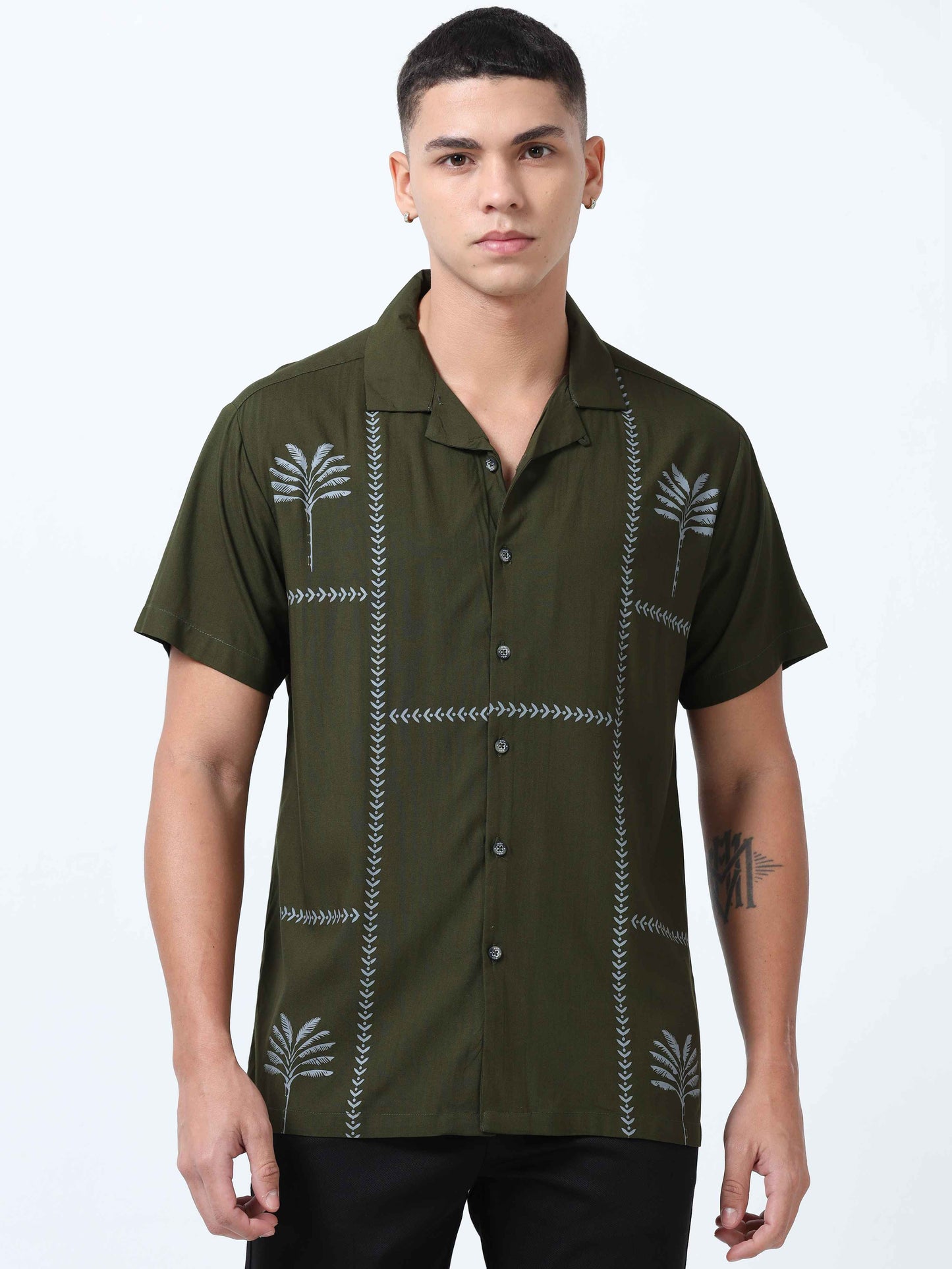 Men Rangoon Green Printed shirt