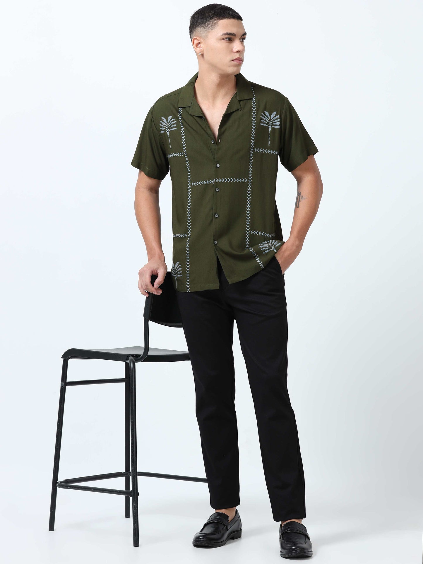 Men Rangoon Green Printed shirt