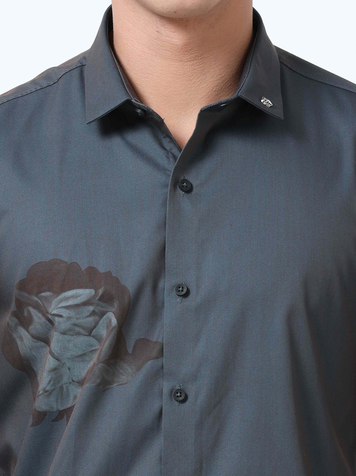 Men Shuttle Grey Printed shirt