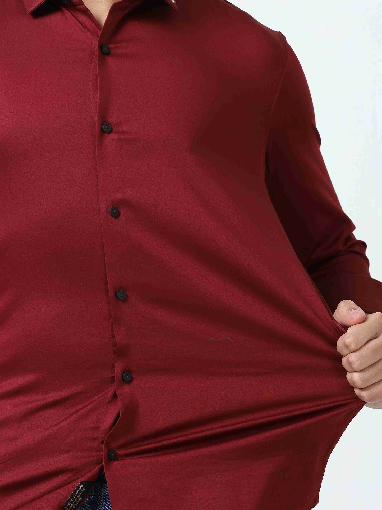 Falu Red solid shirts for Men