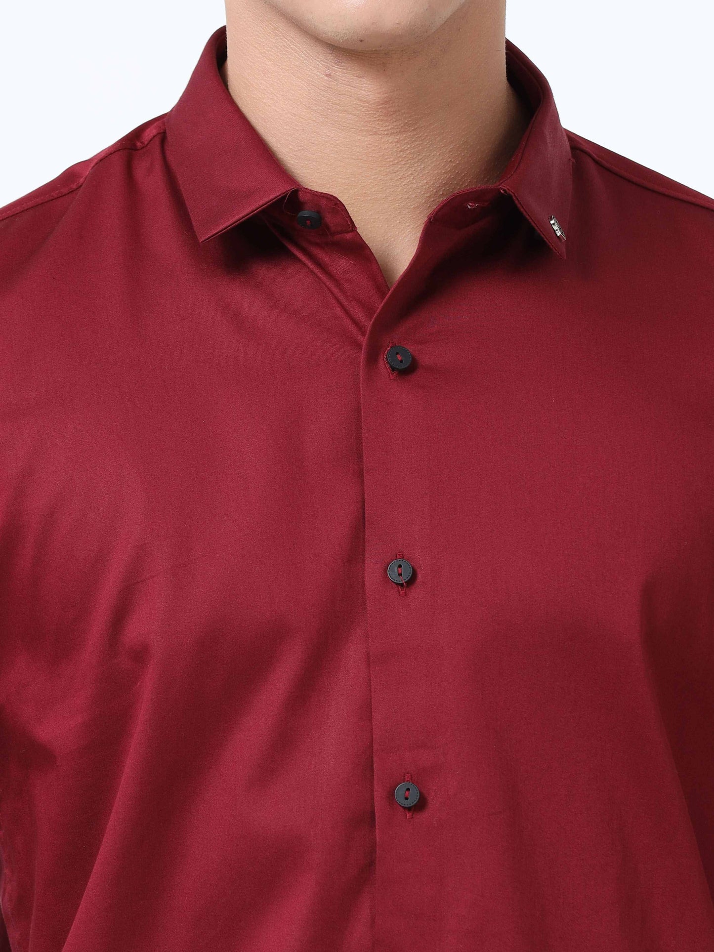 Falu Red solid shirts for Men