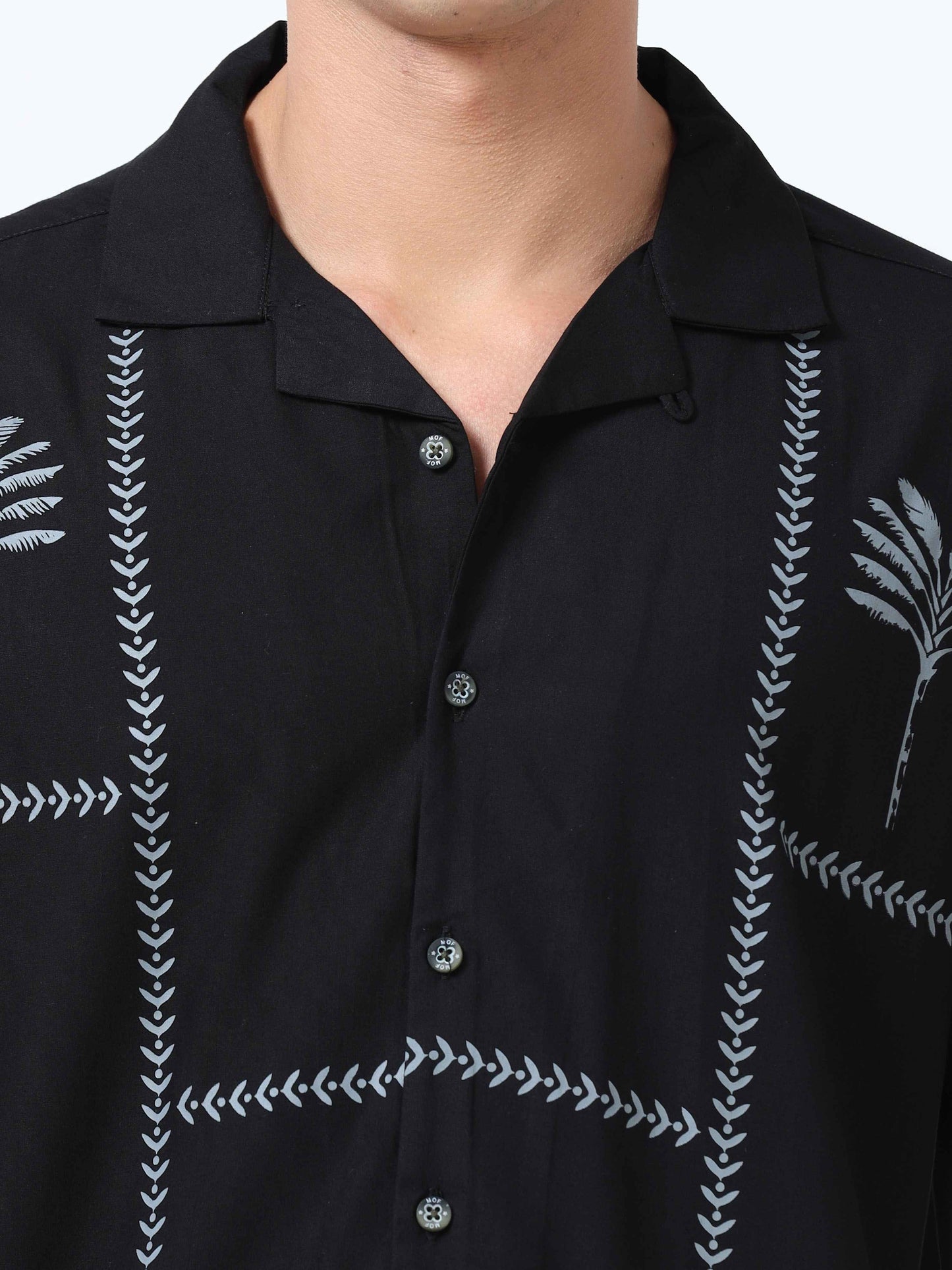 Men Black Printed Shirt