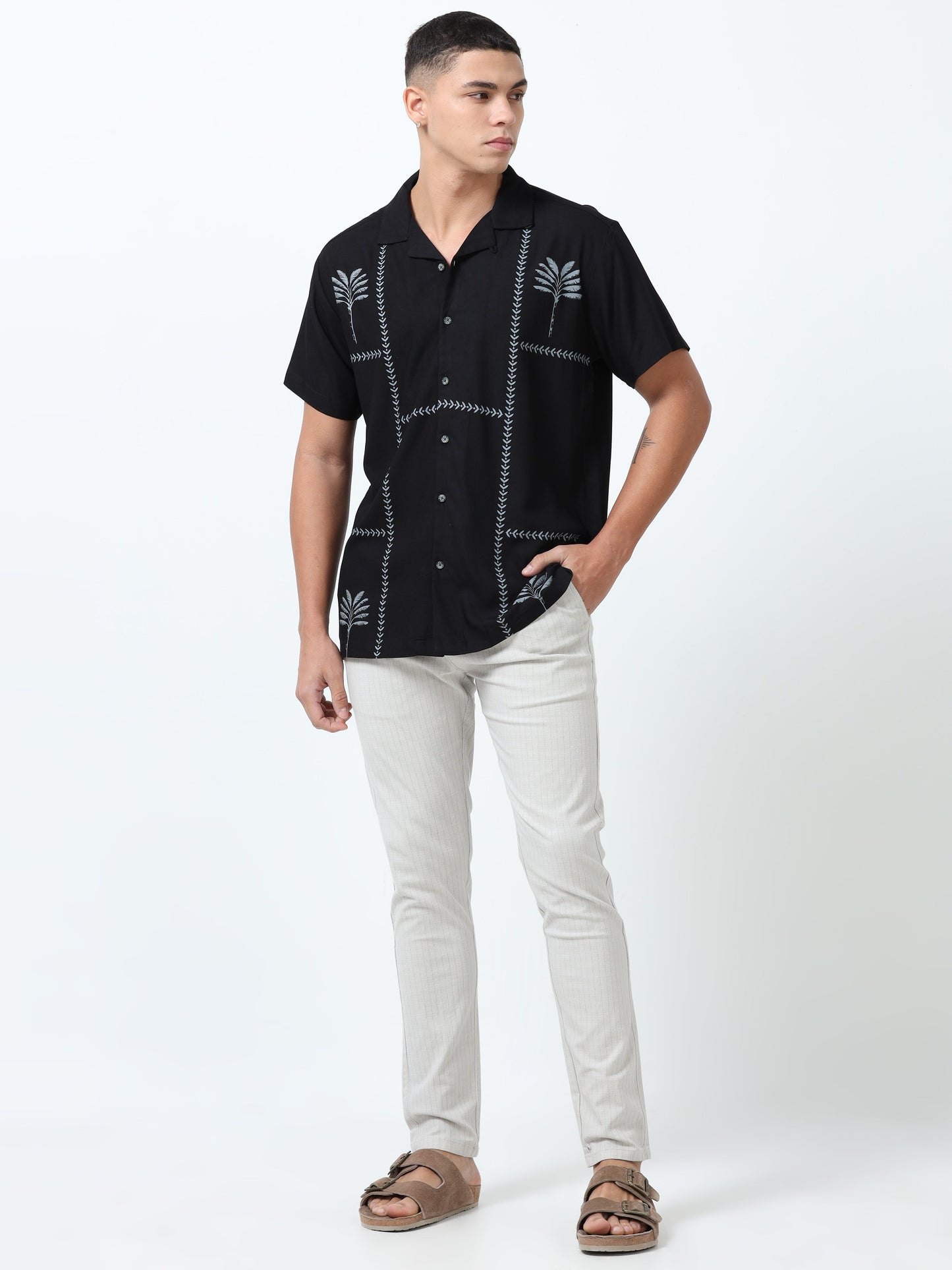 Men Black Printed Shirt