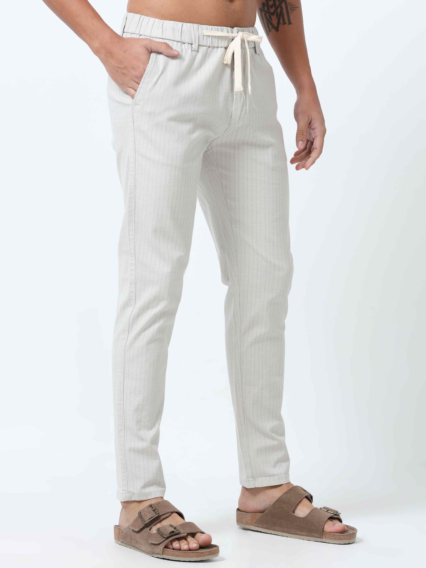 Men Beige Trouser