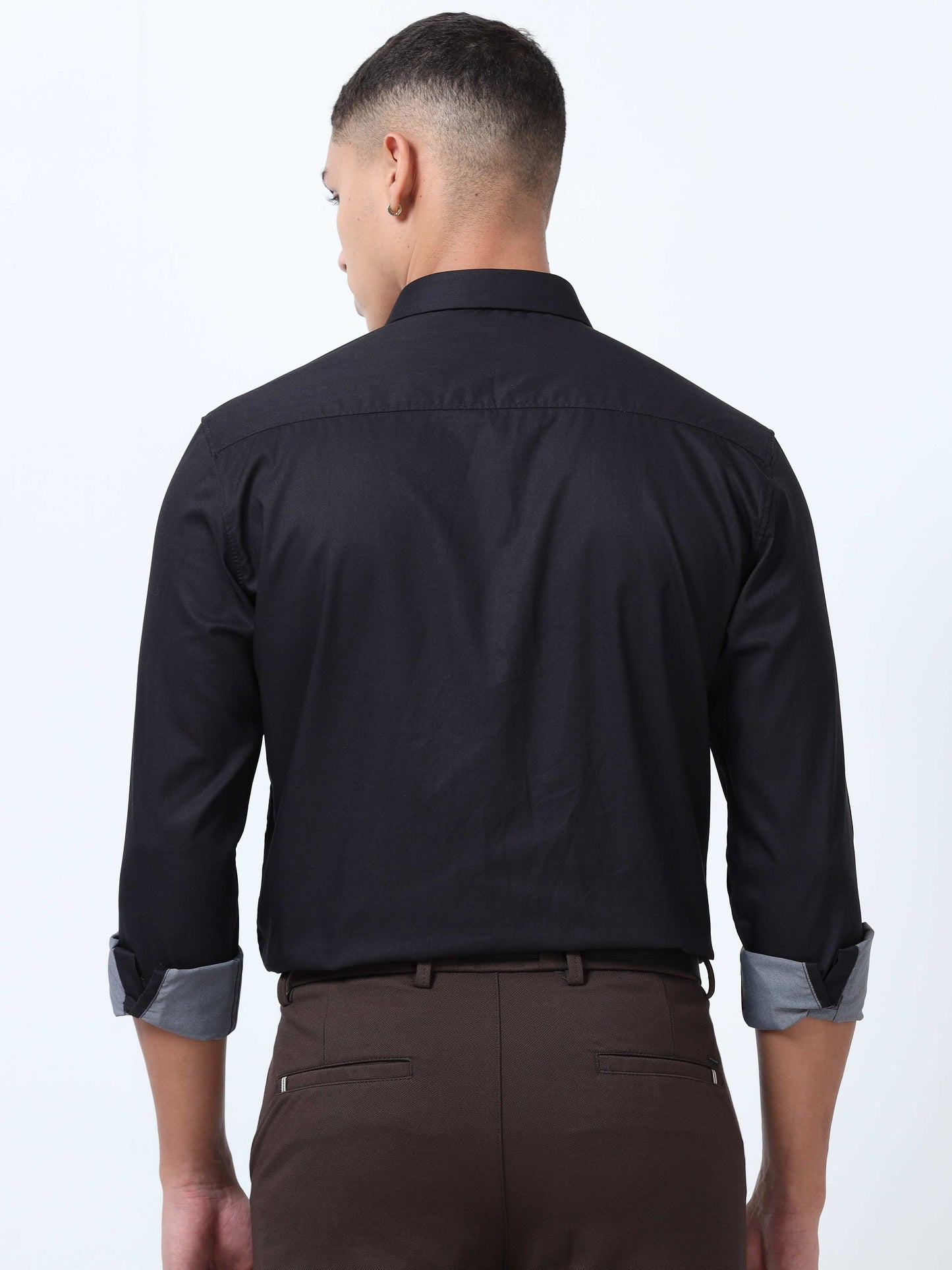 Mens black Printed Shirt