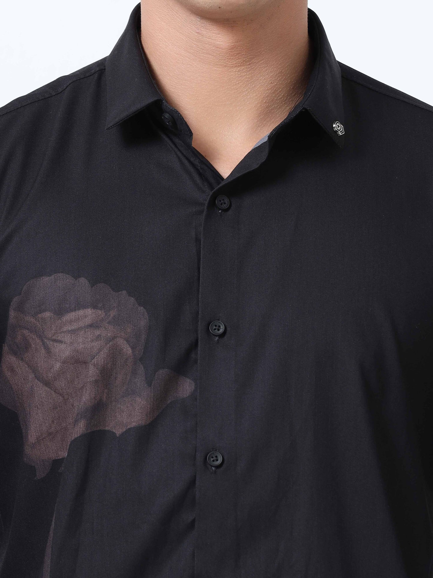 Mens black Printed Shirt