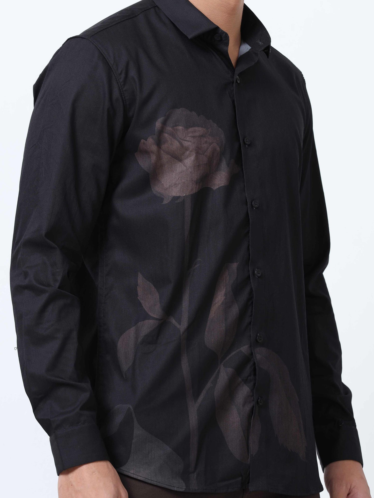 Mens black Printed Shirt