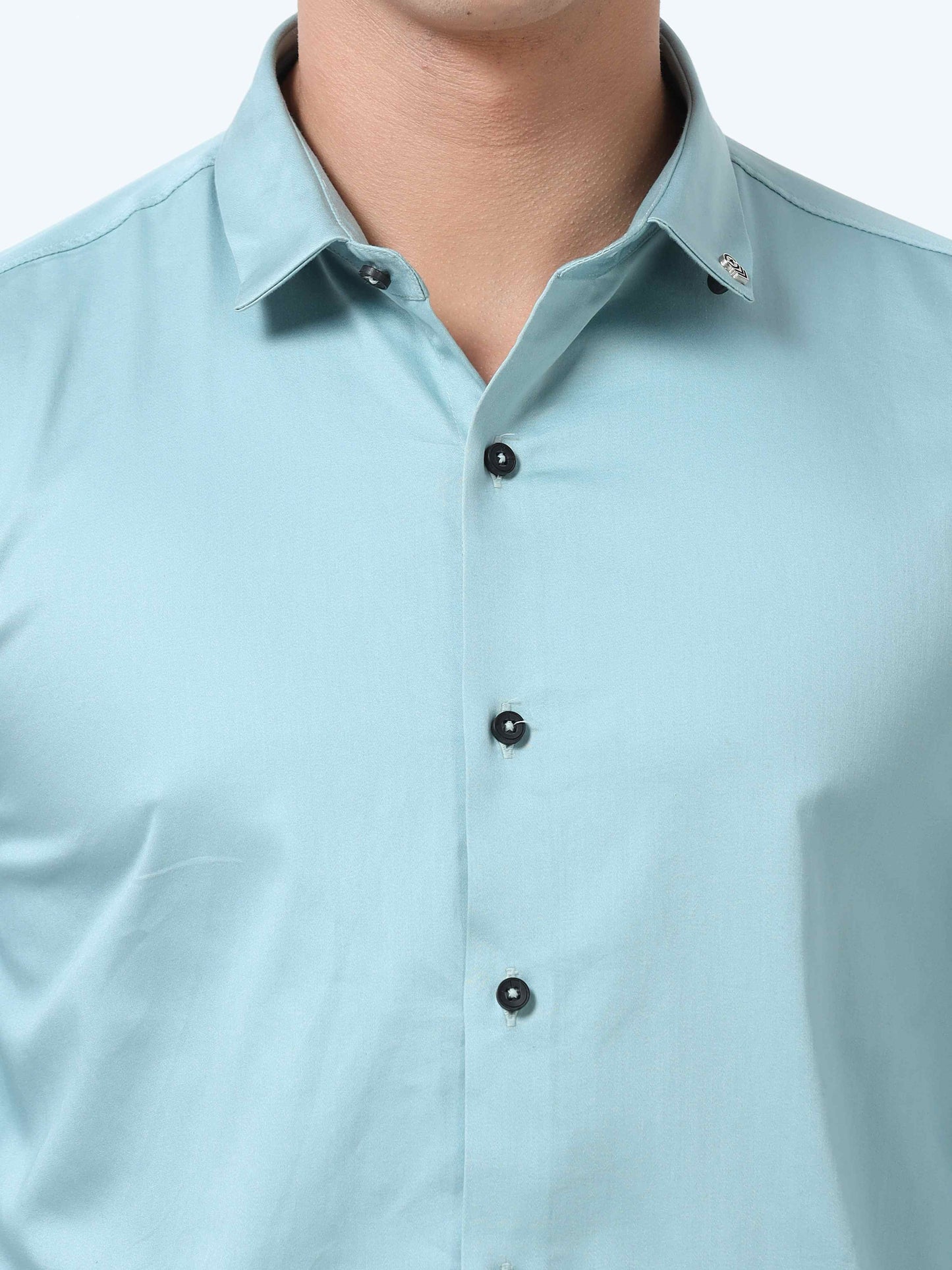 Powder Plain Blue shirt for Men 