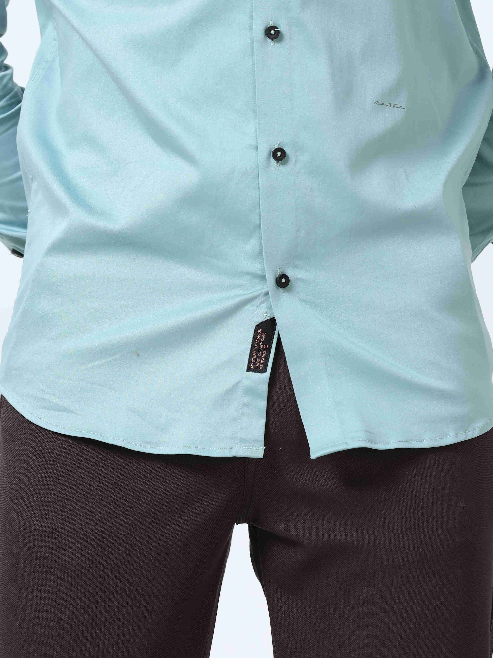 Powder Plain Blue shirt for Men 