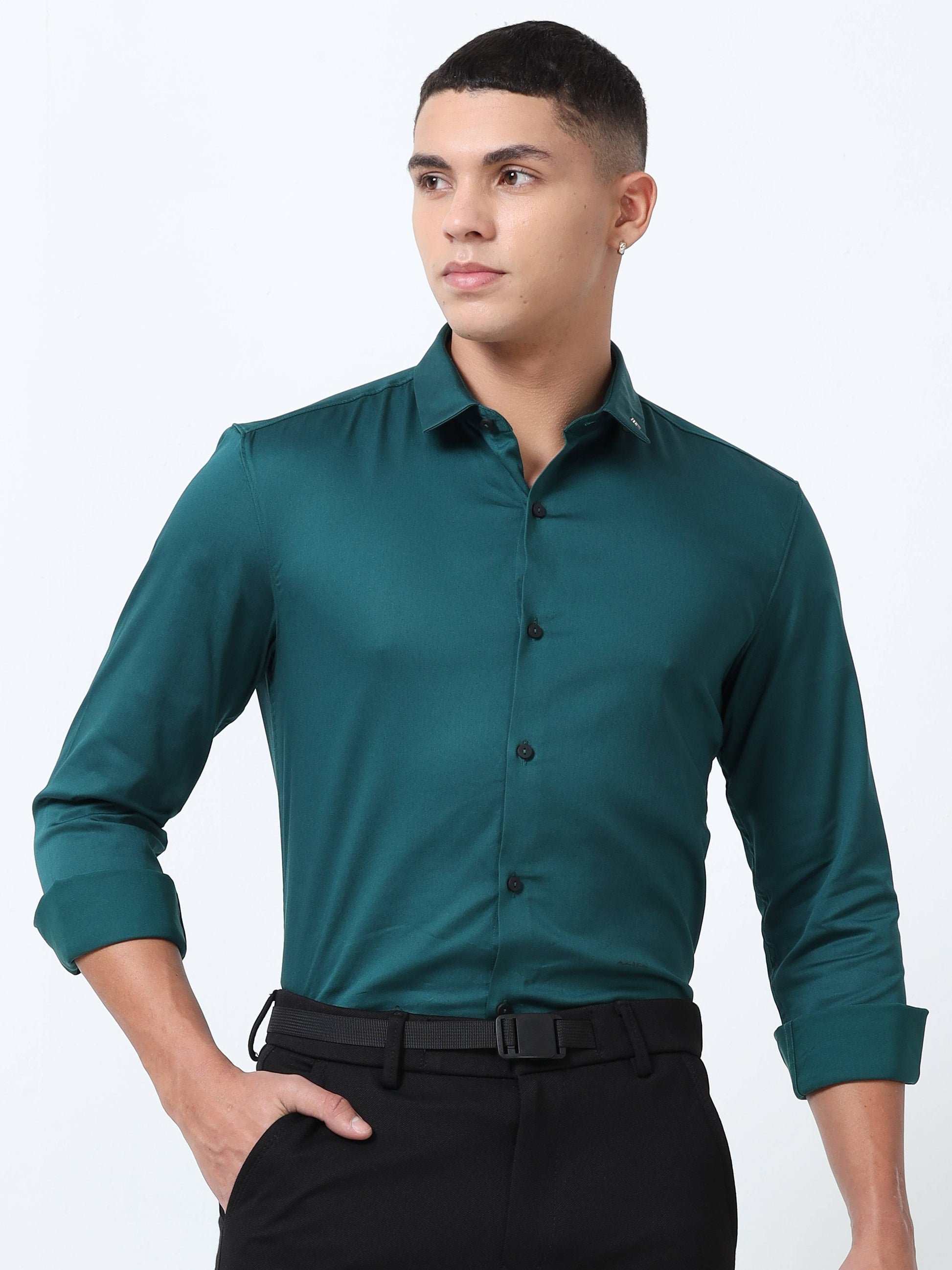 Dianne Solid Blue Formal Shirt for Men