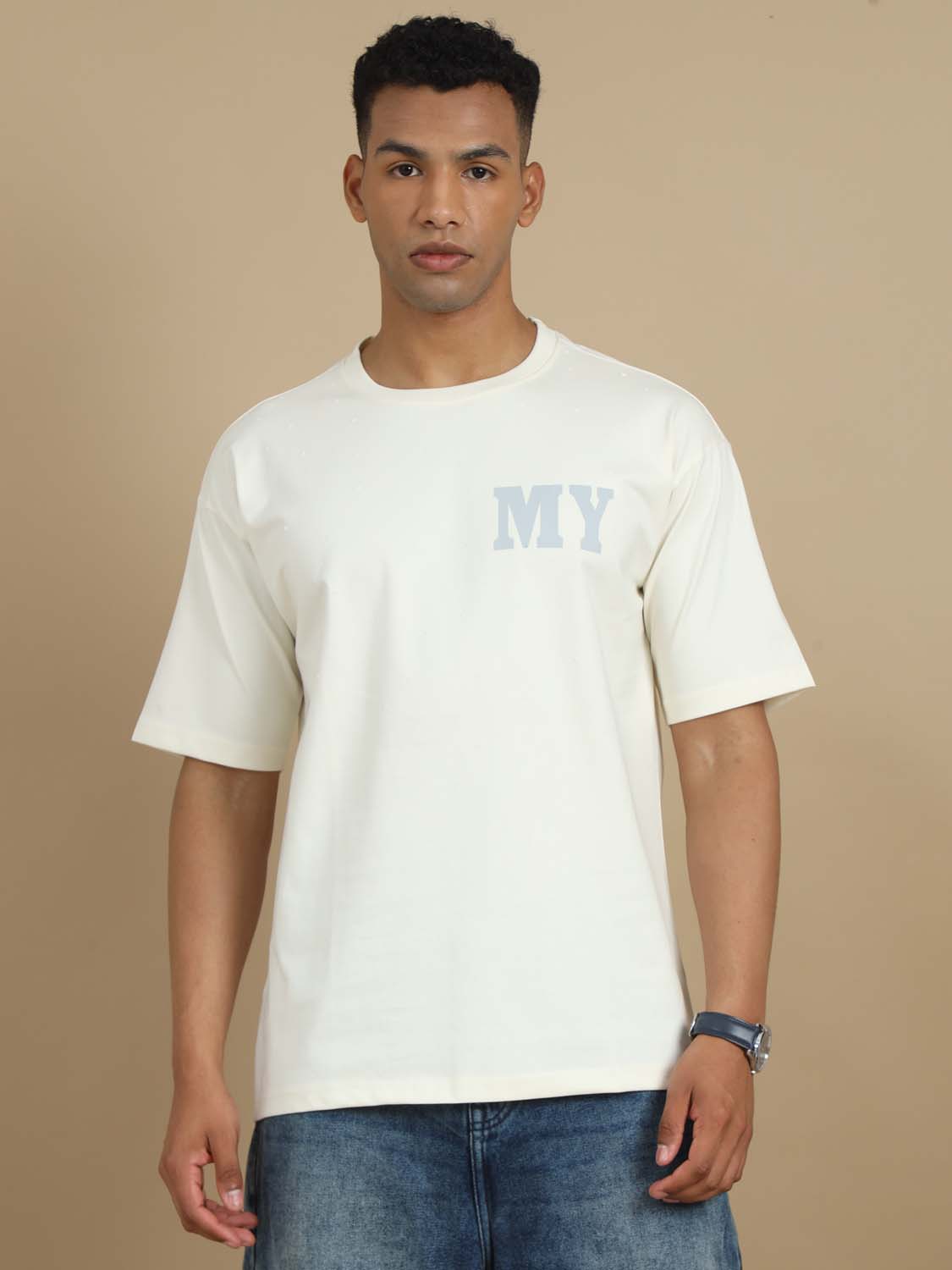 Puff Bomb Off White Oversized Shirt For Men