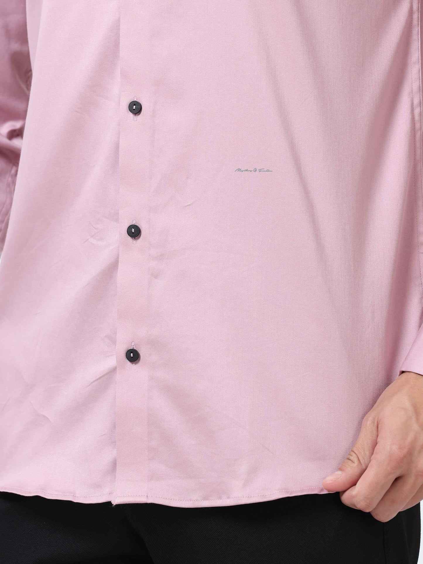 Oyster Solid Pink Formal shirt for Men