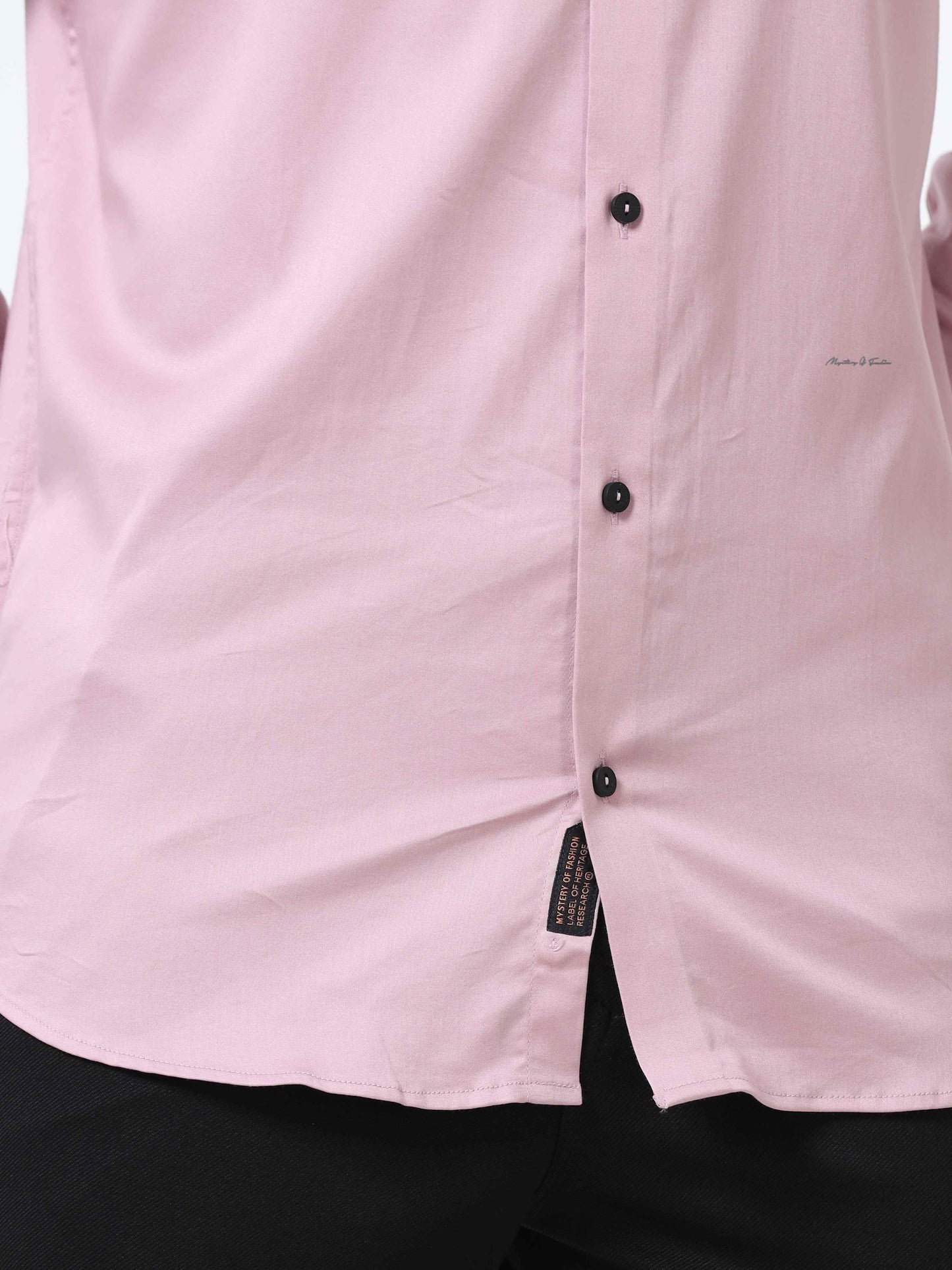 Oyster Solid Pink Formal shirt for Men