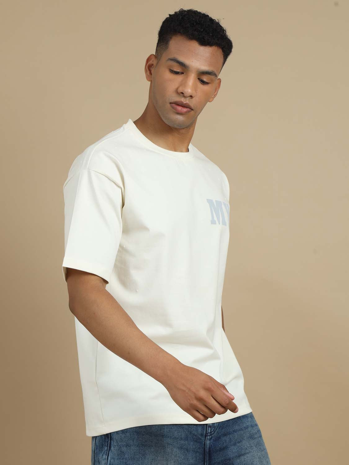 Puff Bomb Off White Oversized Shirt For Men