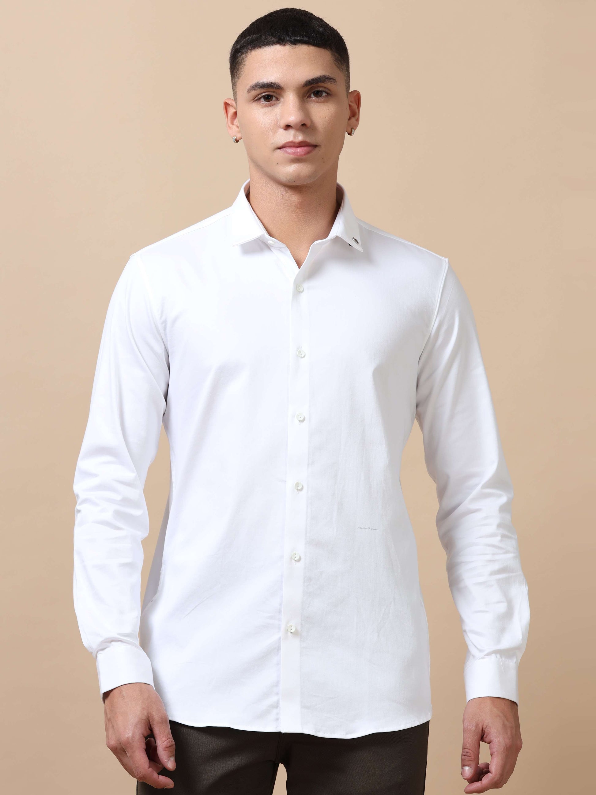 White Formal Shirt for Men 