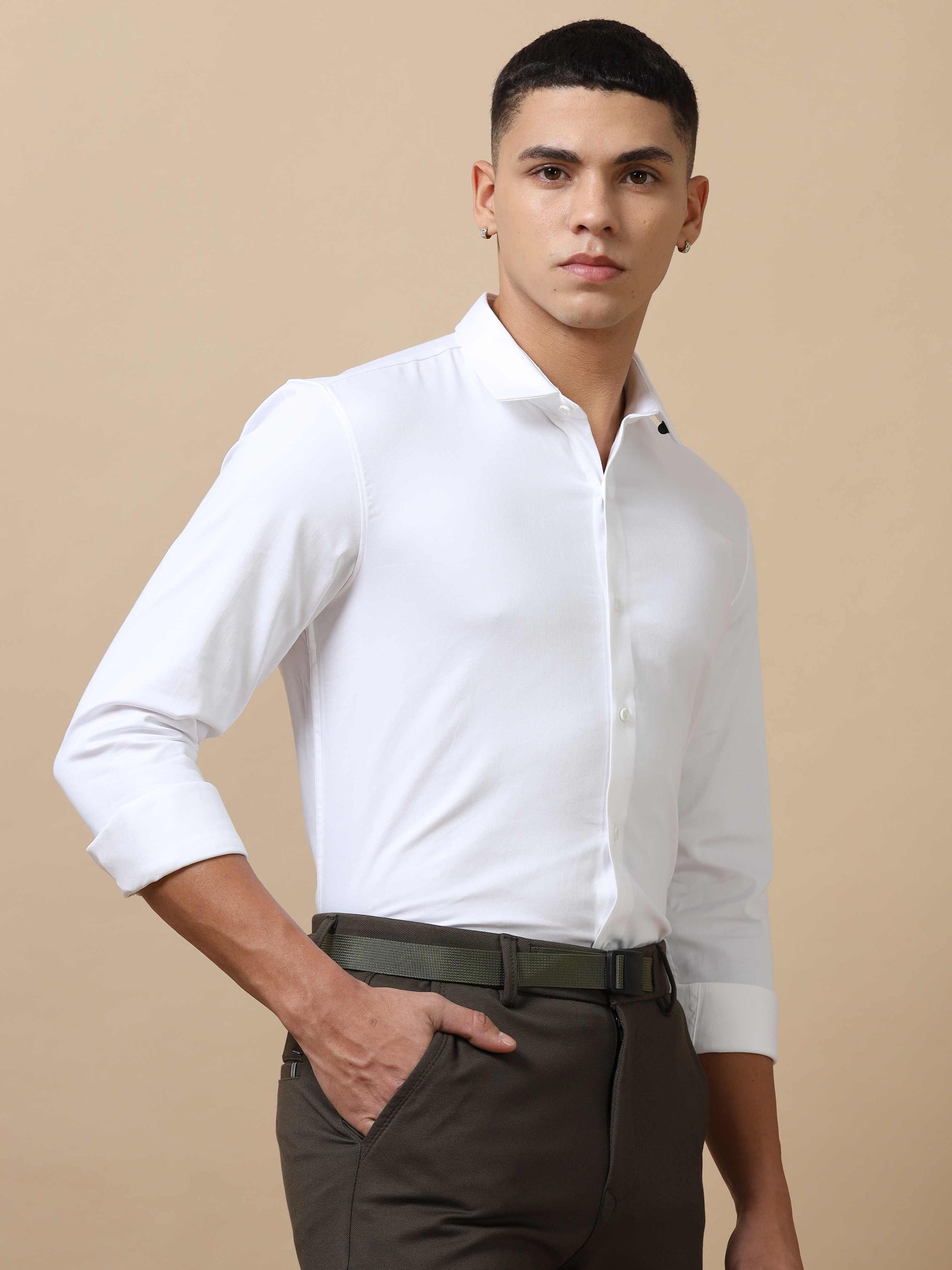 White Formal Shirt for Men 