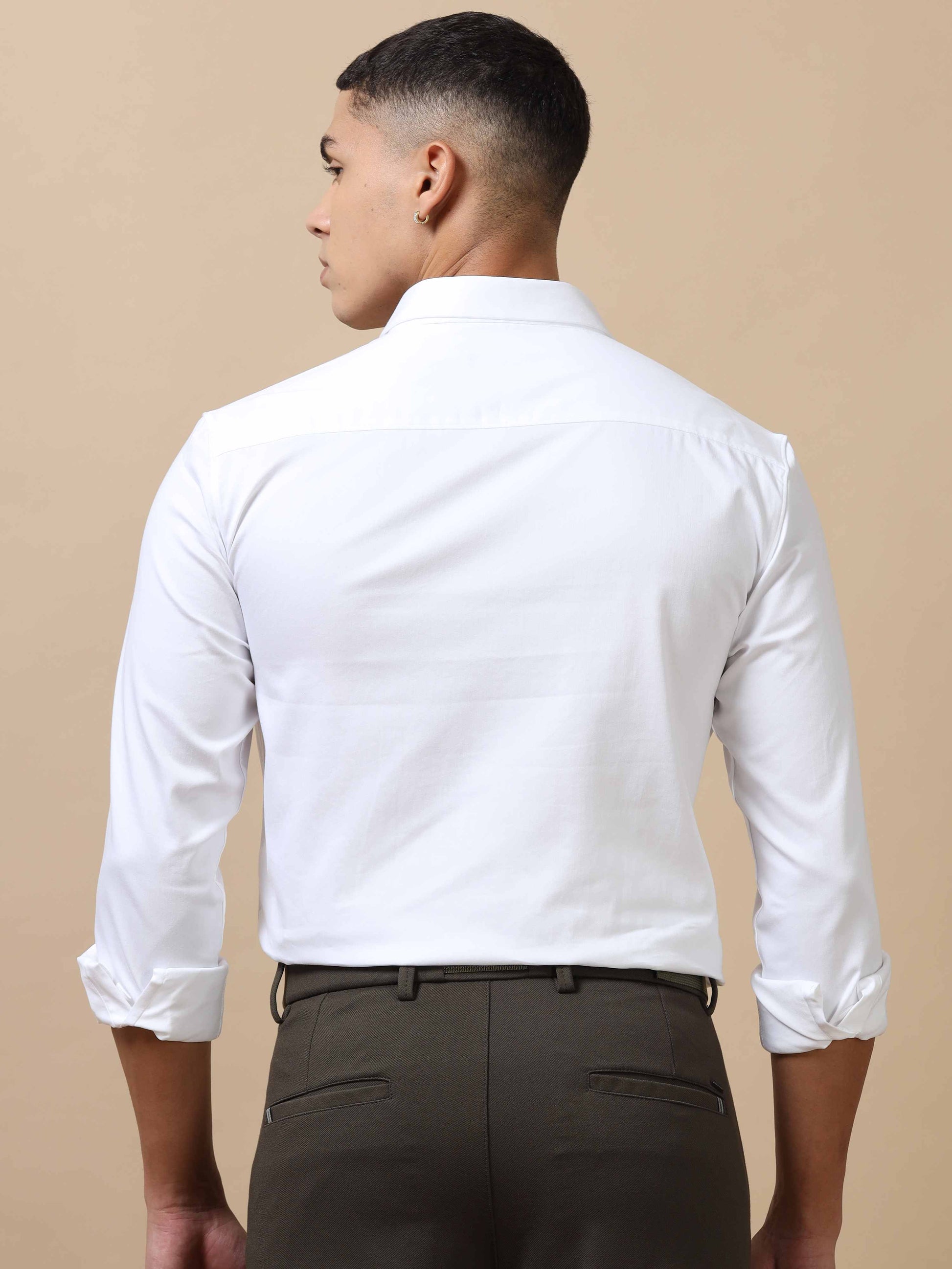 White Formal Shirt for Men 